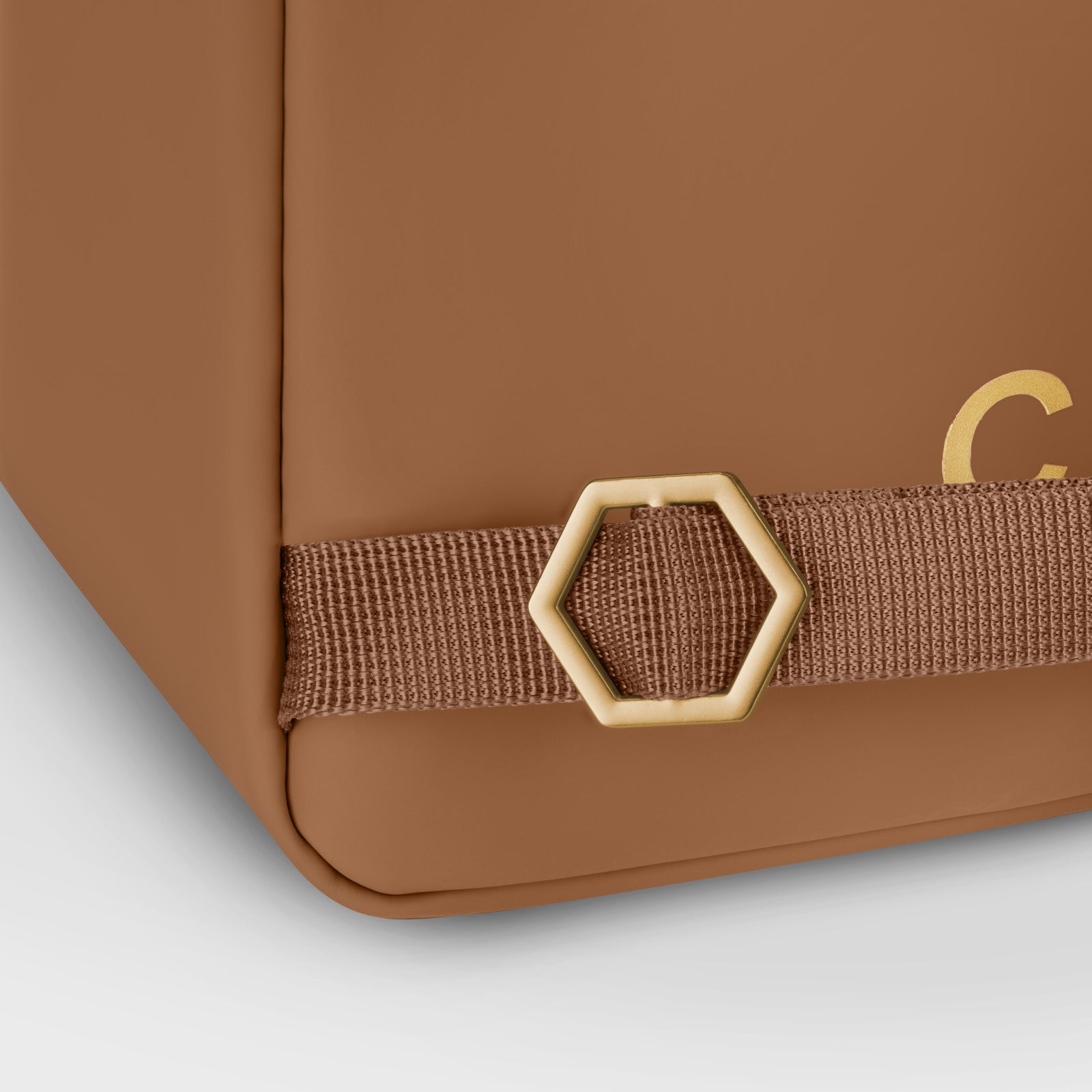  Nuitée Petite Backpack, Camel, Gold Colour
