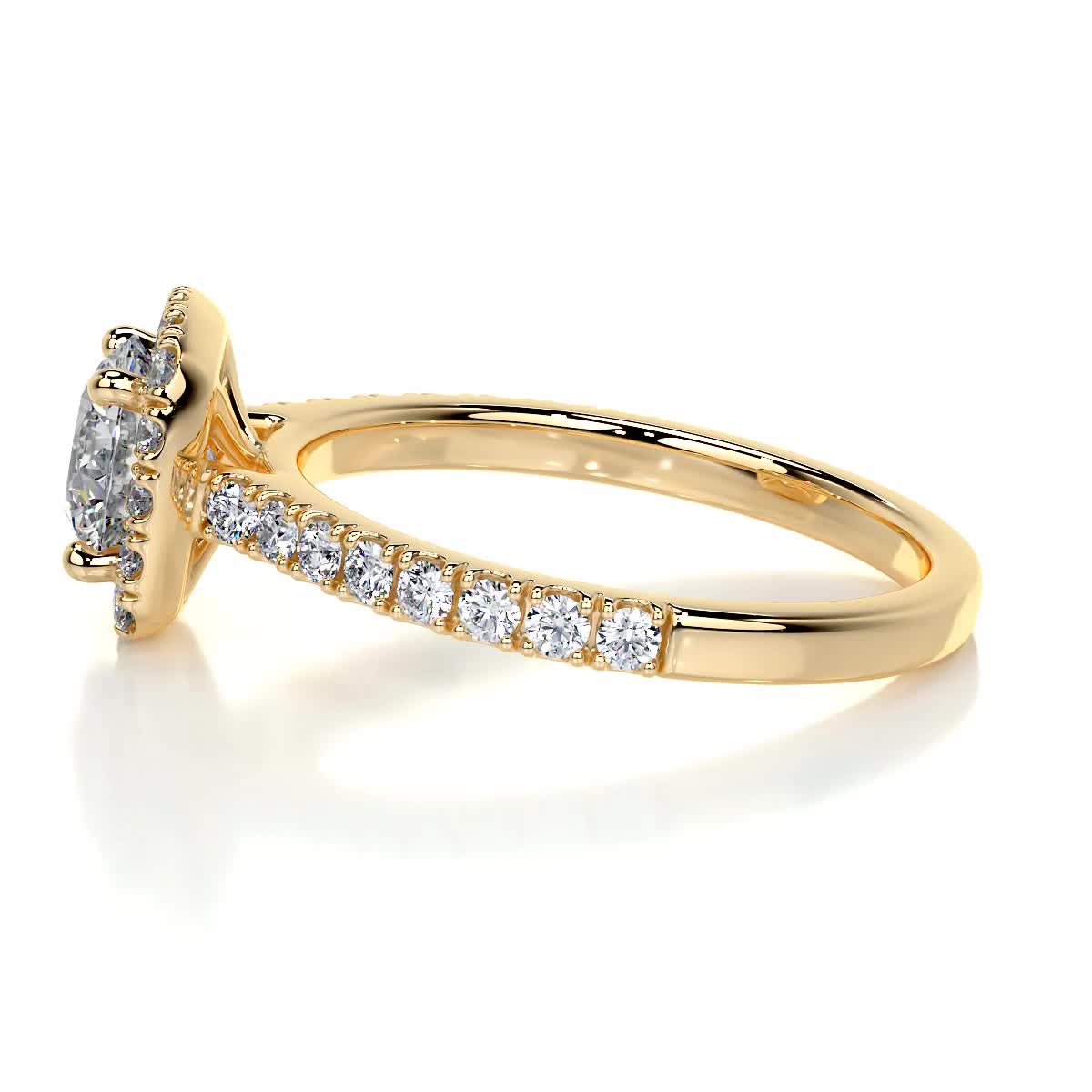 Claudia Diamond Engagement Ring -18K Yellow Gold、mySite、hinf8tx79