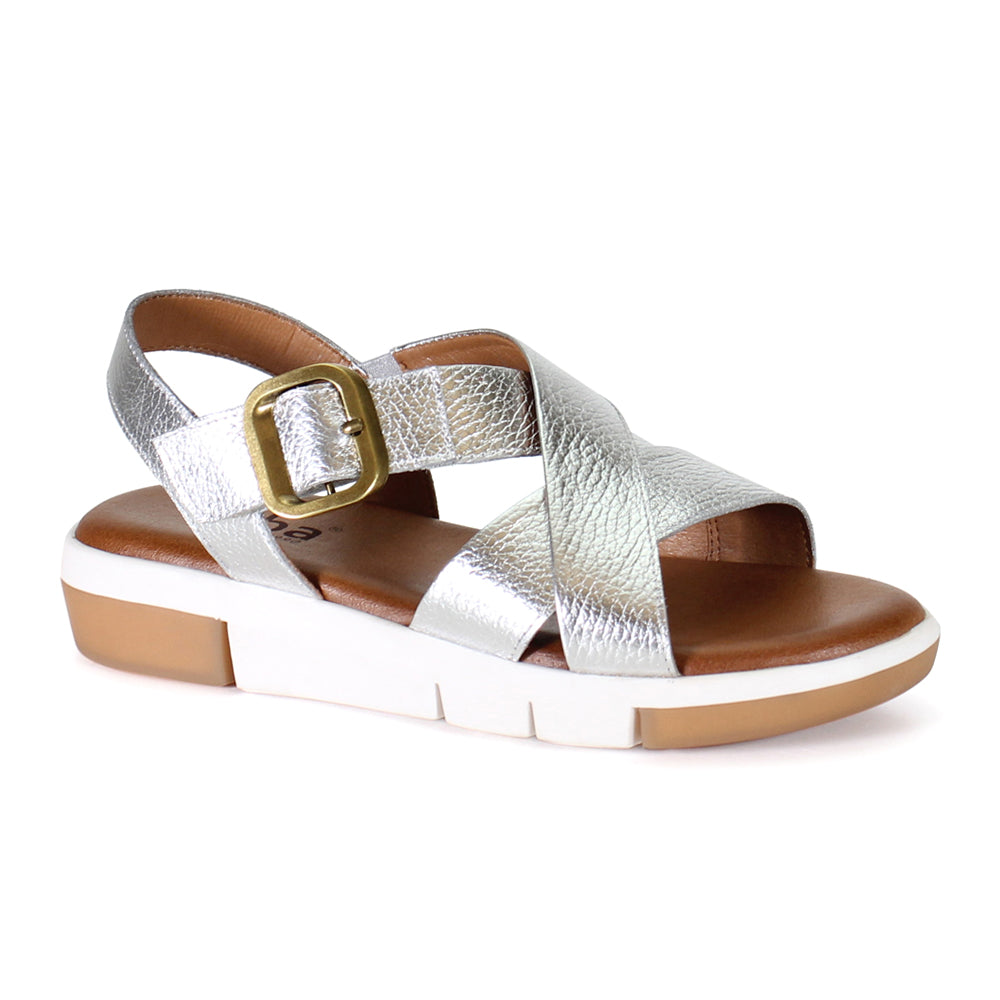 Advo Cate Metallic Strappy Wedge Sandals、mySite、gtrtttuynbv
