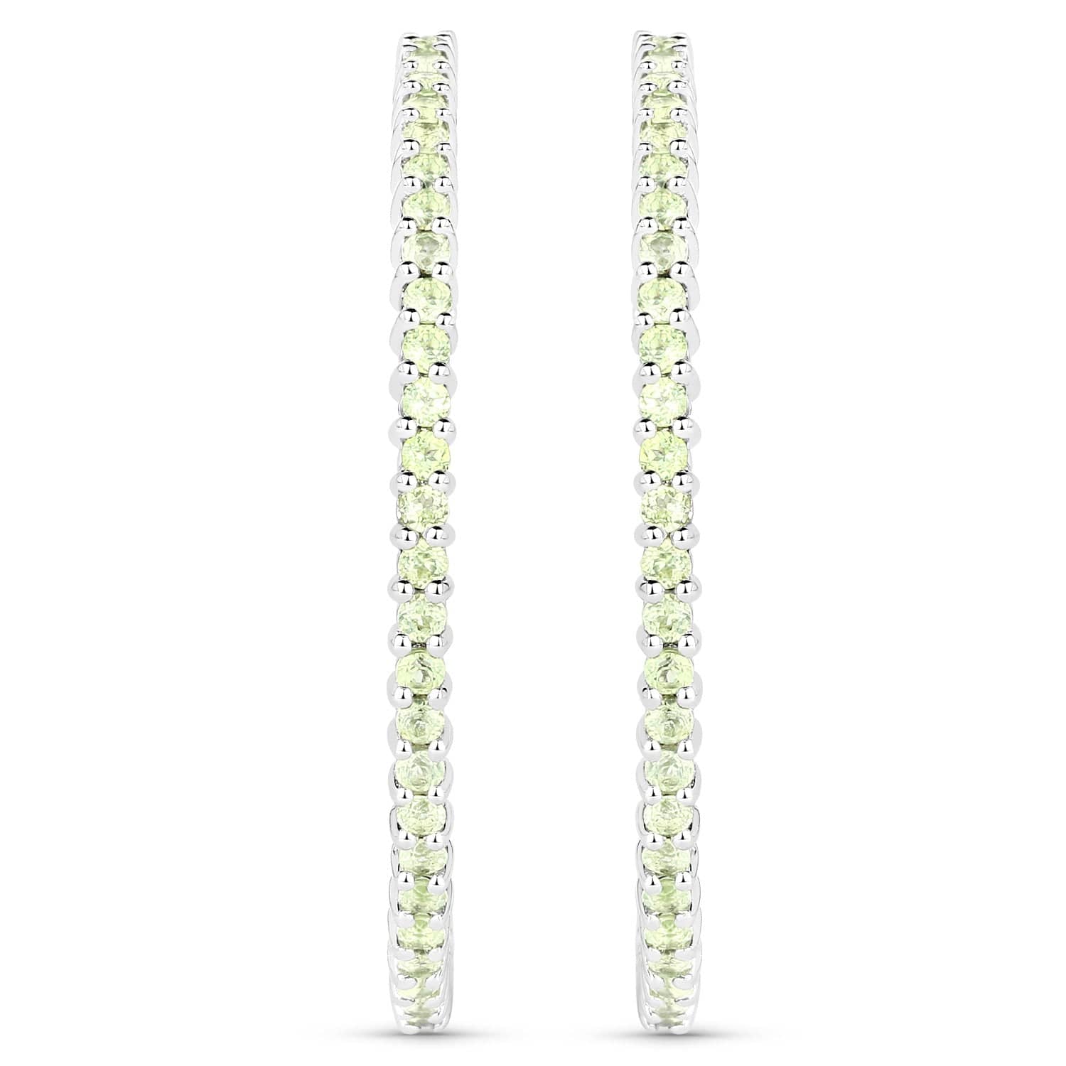 Gemstone Hoop Earrings: Peridot,Amethyst or Blue Topaz in 925 Sterling Silver、mySite、g9winljtr