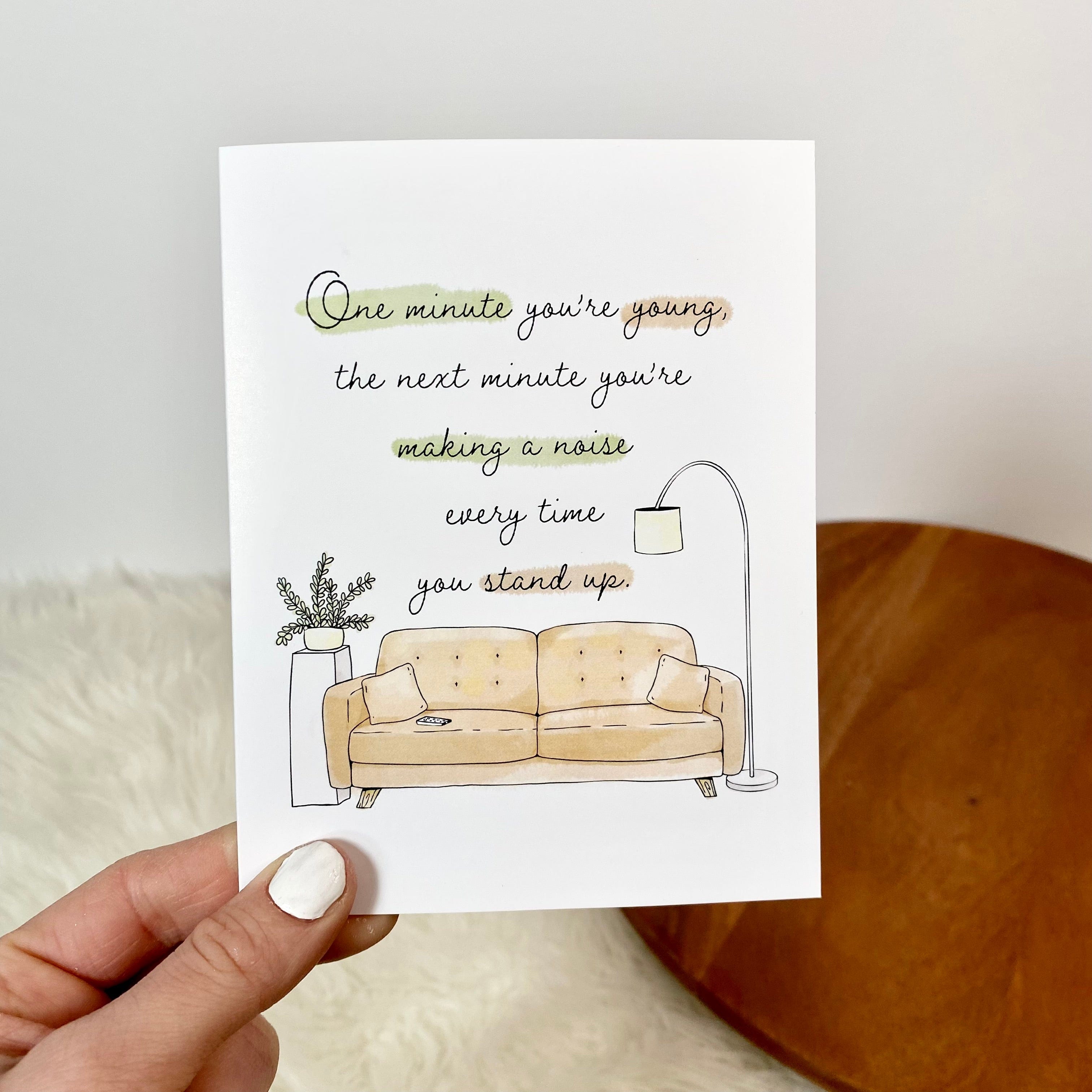  Making A Noise Every Time You Stand Up Funny Birthday Card、mySite、elrpsem3k