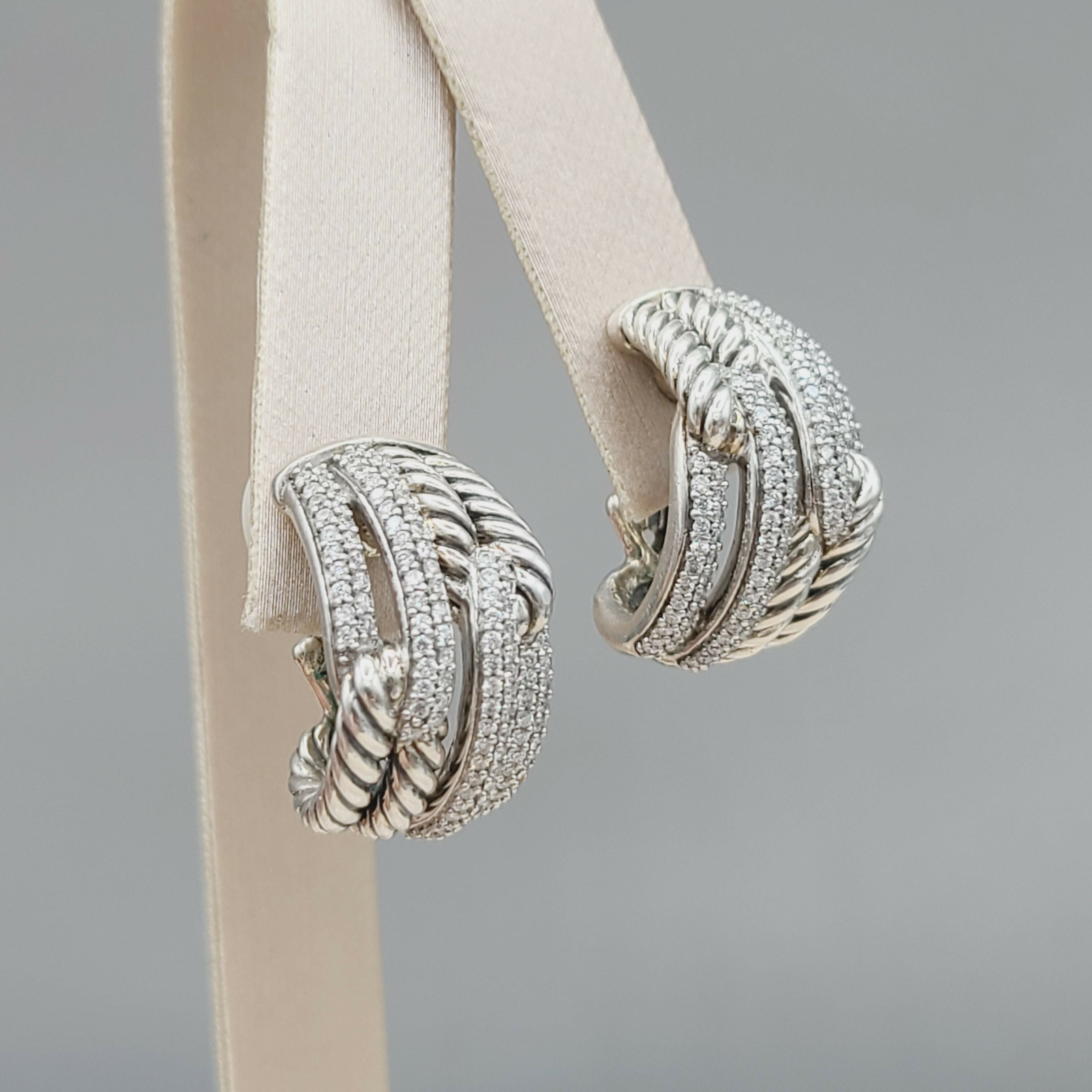 David Yurman Labyrinth Earrings Double Loop with Diamonds、mySite、hinf8tx79