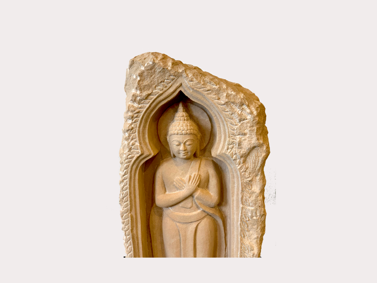 Standing Buddha - Sandstone (Medium, 33cm)、mySite、topwebapps