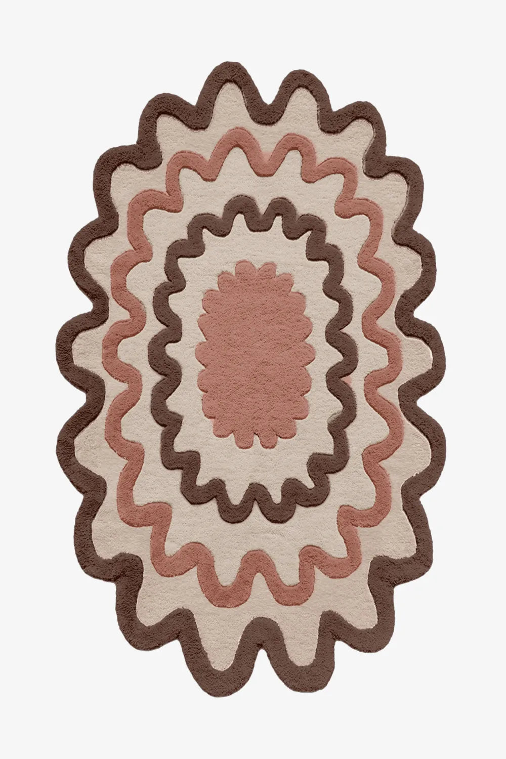 Customizable Spectrum Burst Tufted Oval Rug、mySite、gigharbornorthrealestate