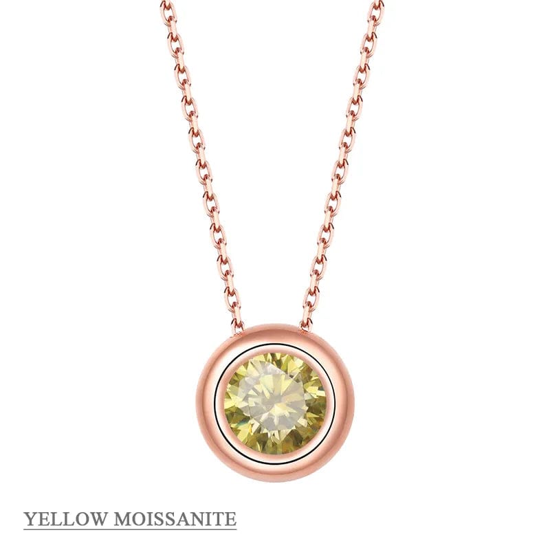 Moissanite 1ct Colored GRA Bezel Set Jewelry 925 Sterling Silver Lasting Beauty Plating、mySite、g9winljtr