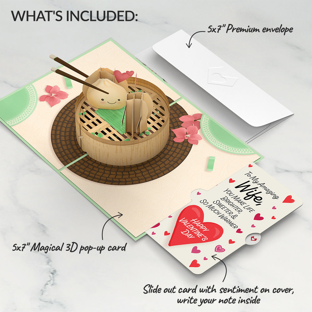 You're All That and Dim Sum Valentine Pop-Up Card and Sentiment Set for Wife、mySite、solidvoid