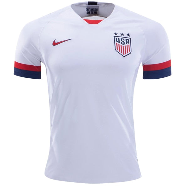 Nike Men's USA 19/20 Home Jersey White/Blue Void/University Red、mySite、noshort