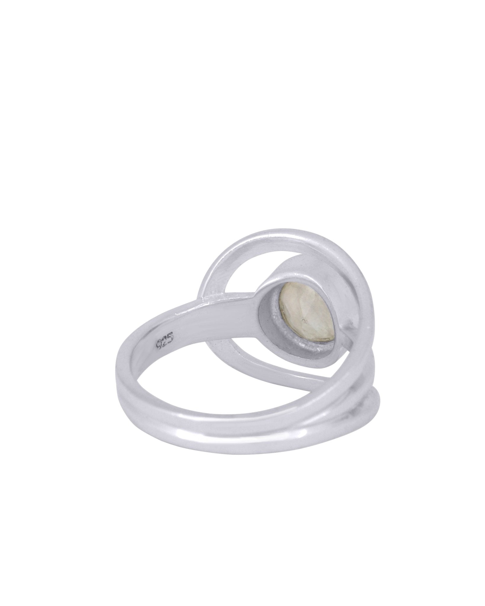 Magical Moonstone Sterling Silver Loop Ring、mySite、topwebapps