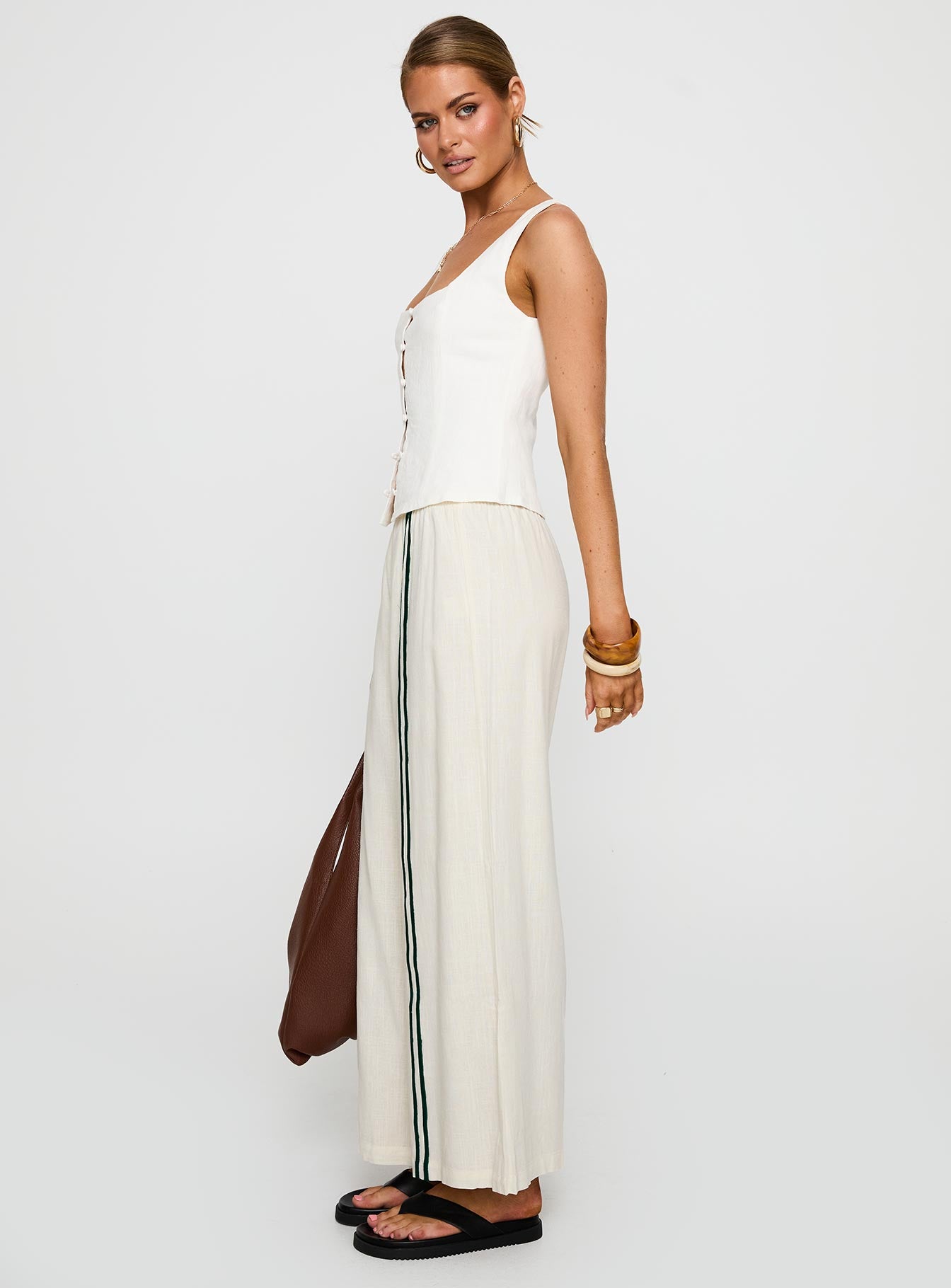 Telling Lies Pants White / Green、mySite、solidvoid