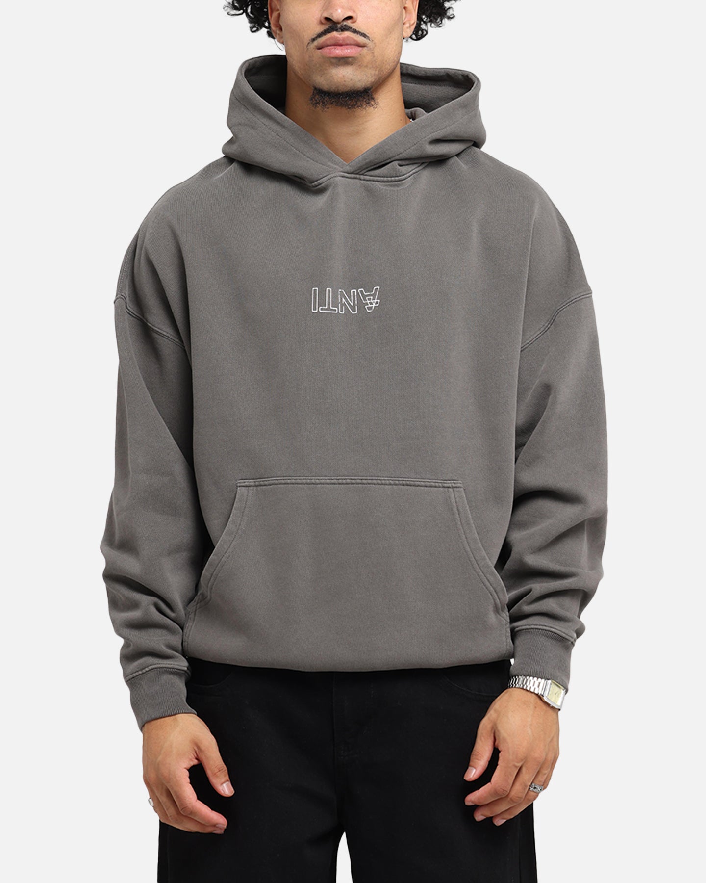 The Anti Order Truth In Chaos Boxy Hoodie Washed Charcoal、mySite、zt4zffjzw