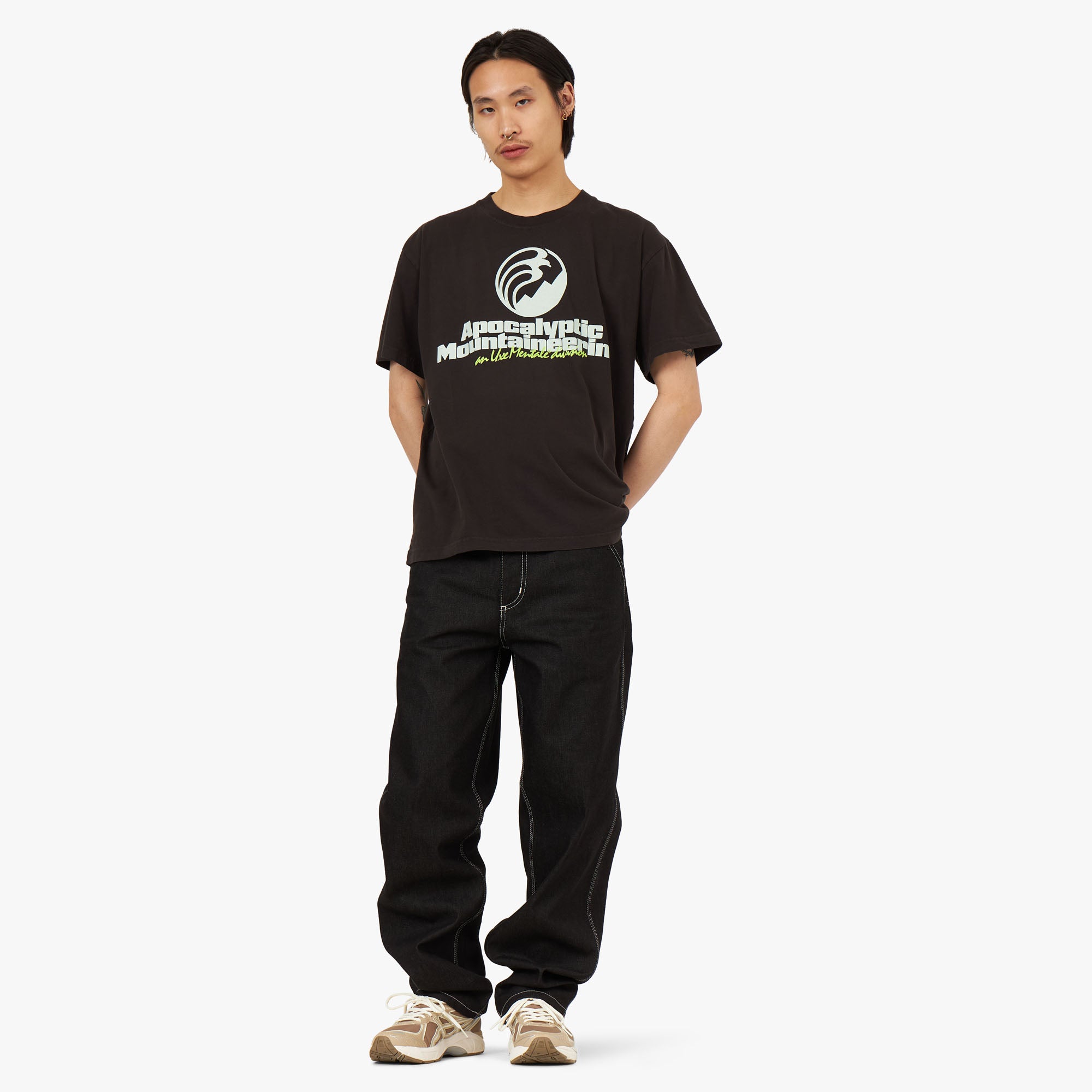  UXE Mentale Apocalyptic Mountaineering T-shirt / Black、mySite、merchandisen