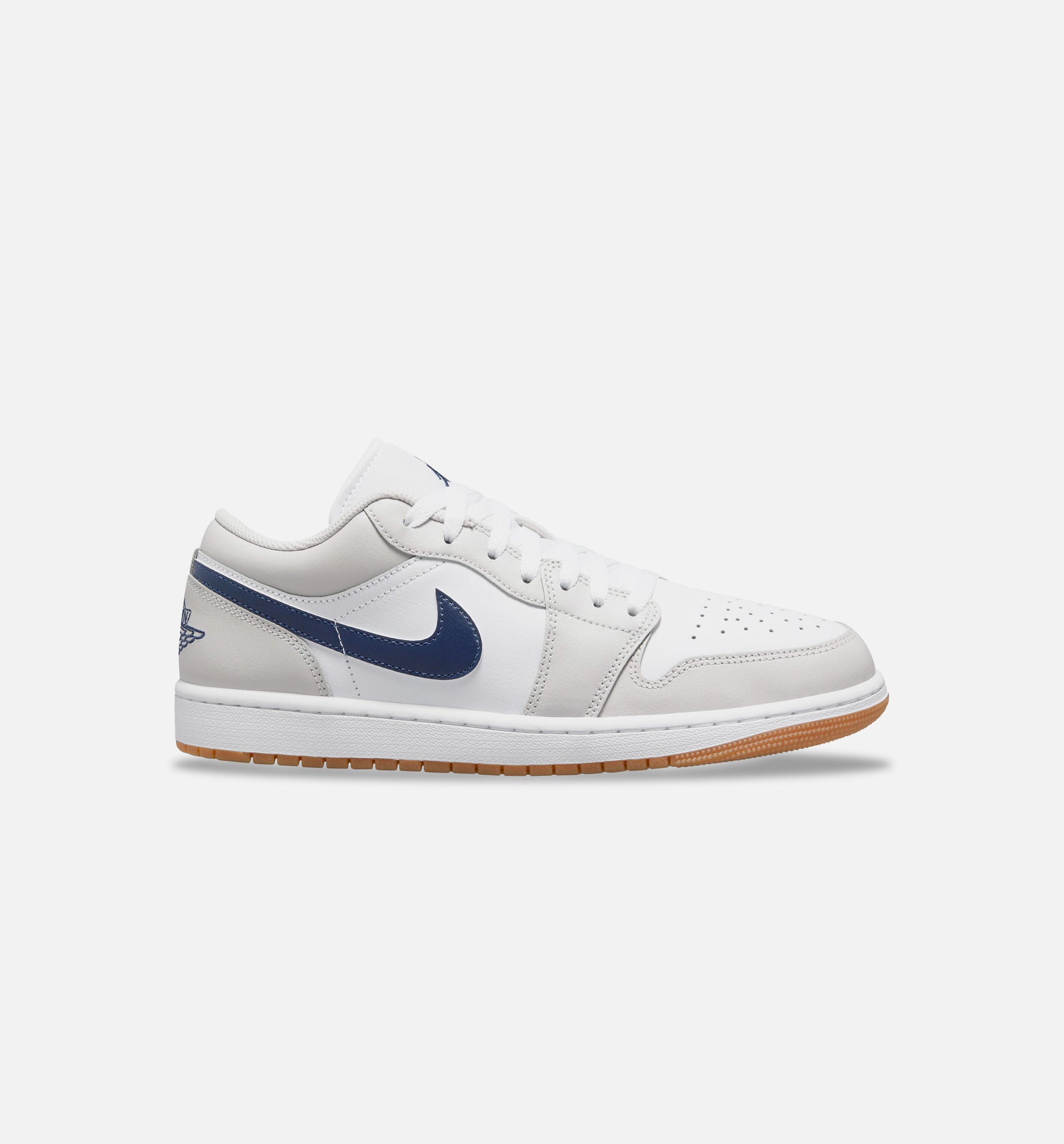 Air Jordan 1 Low Retro Mens Lifestyle Shoe - White/Neutral Grey/Gum Medium Brown/Midnight Navy、mySite、dreamappss
