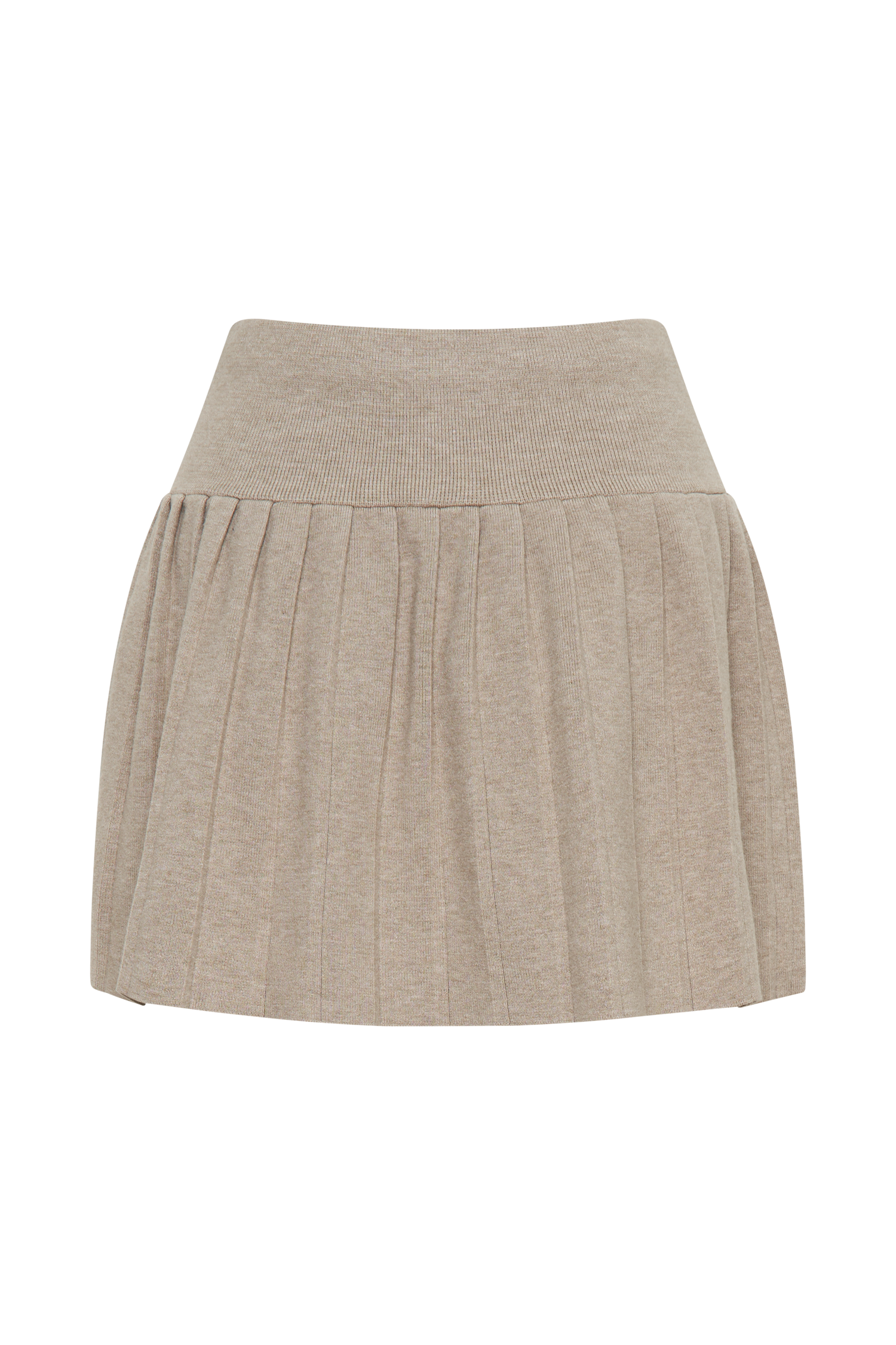 Beverly Knit Pleated Mini Skirt - Oak、mySite、solidvoid