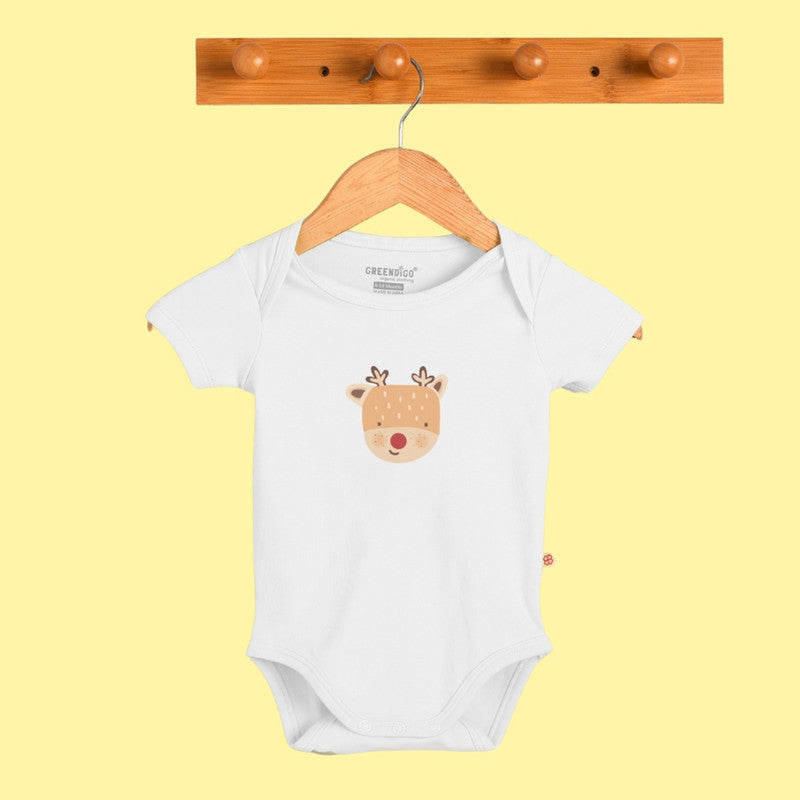 Baby Bamboo Bodysuit | Reindeer Printed | Off-White、mySite、camillekostekn