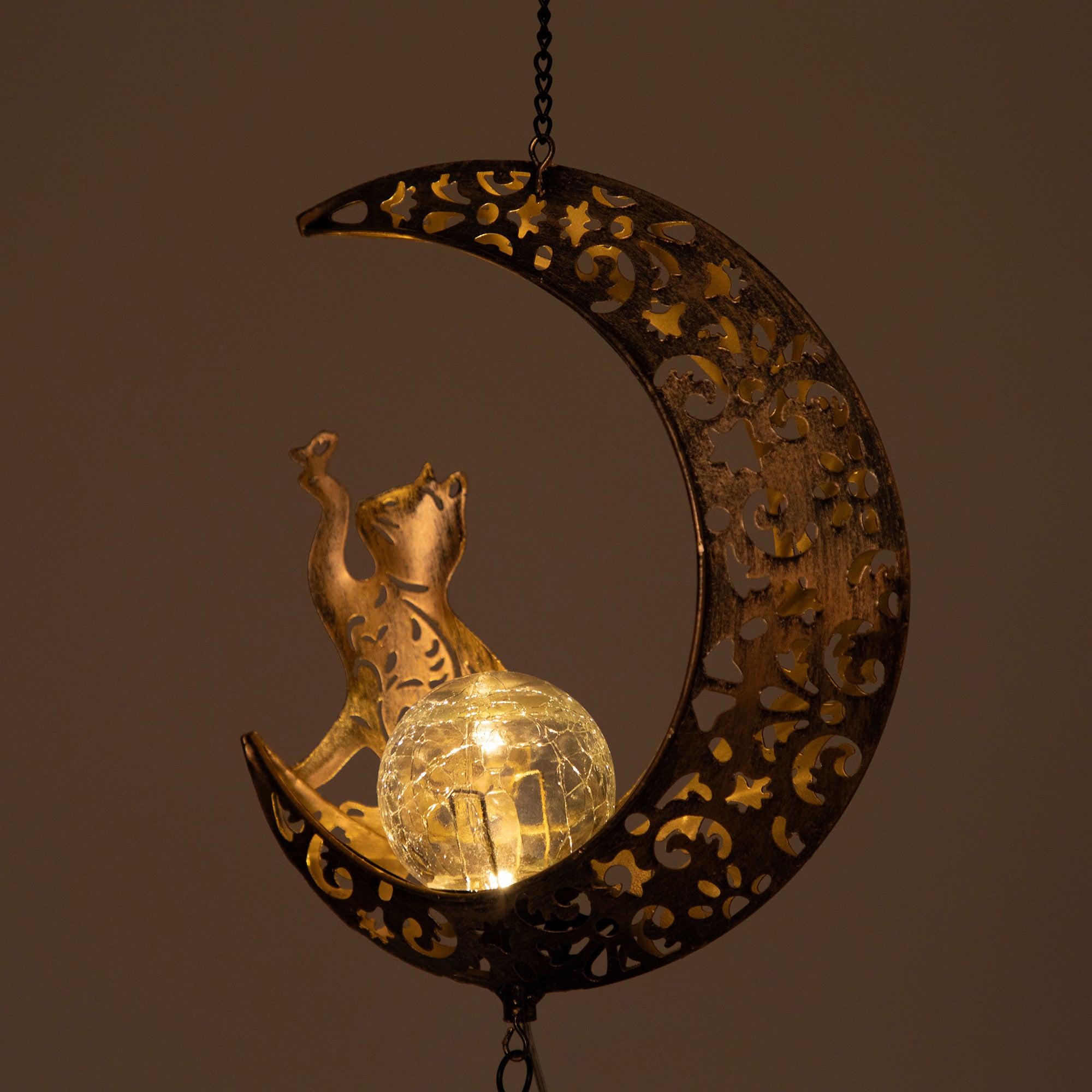 Pet Crescent Moon Solar Wind Chime、mySite、camillekostekn