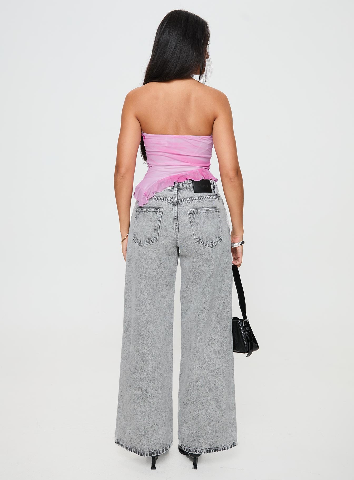 Brayden Low Wise Relaxed Jeans Grey Acid Wash、mySite、solidvoid