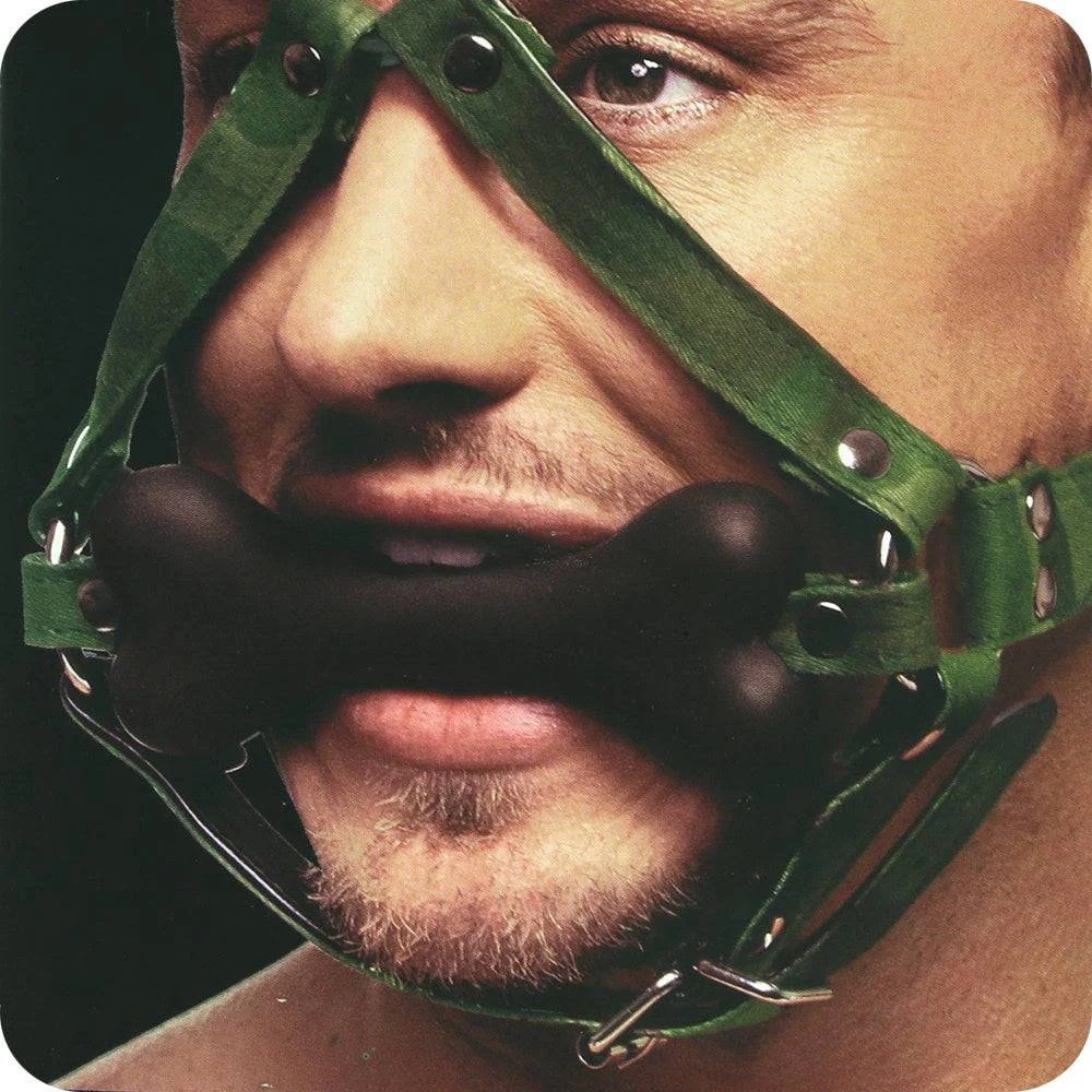 CalExotics Headgear Bone Gag | BDSM | Leather、mySite、bottomscart