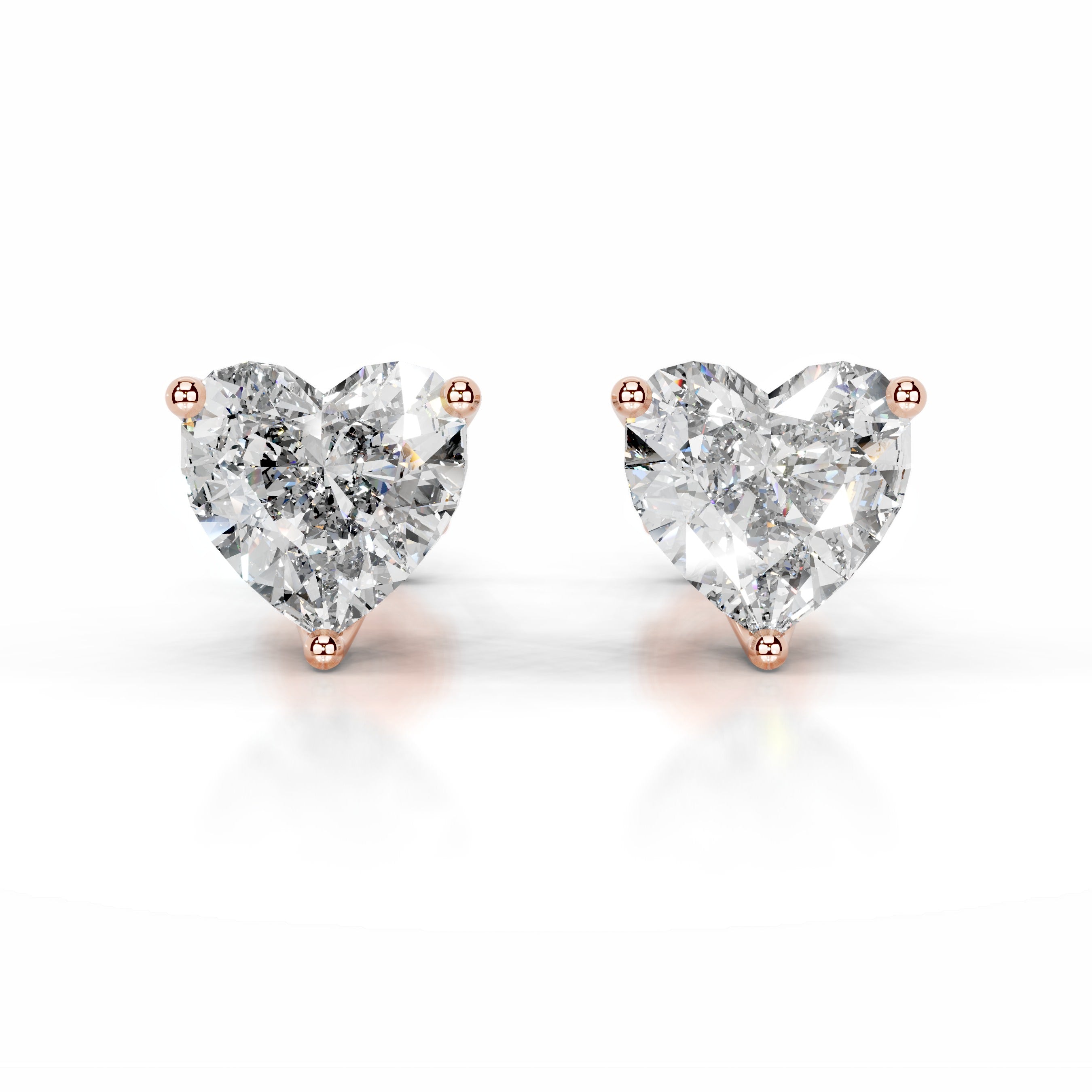 Doris Diamond Studs Earrings - 14K Rose Gold、mySite、hinf8tx79