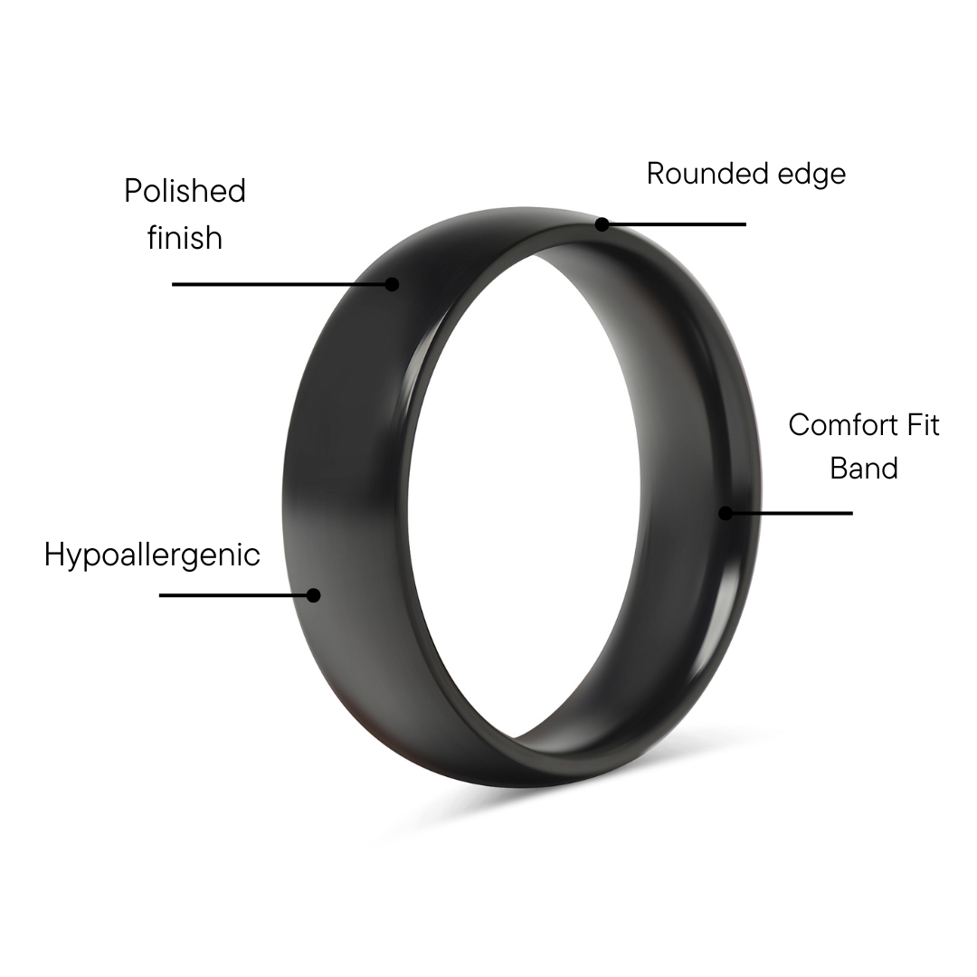 Black Stainless Steel Blank Ring / CFR7004、mySite、dreamappss