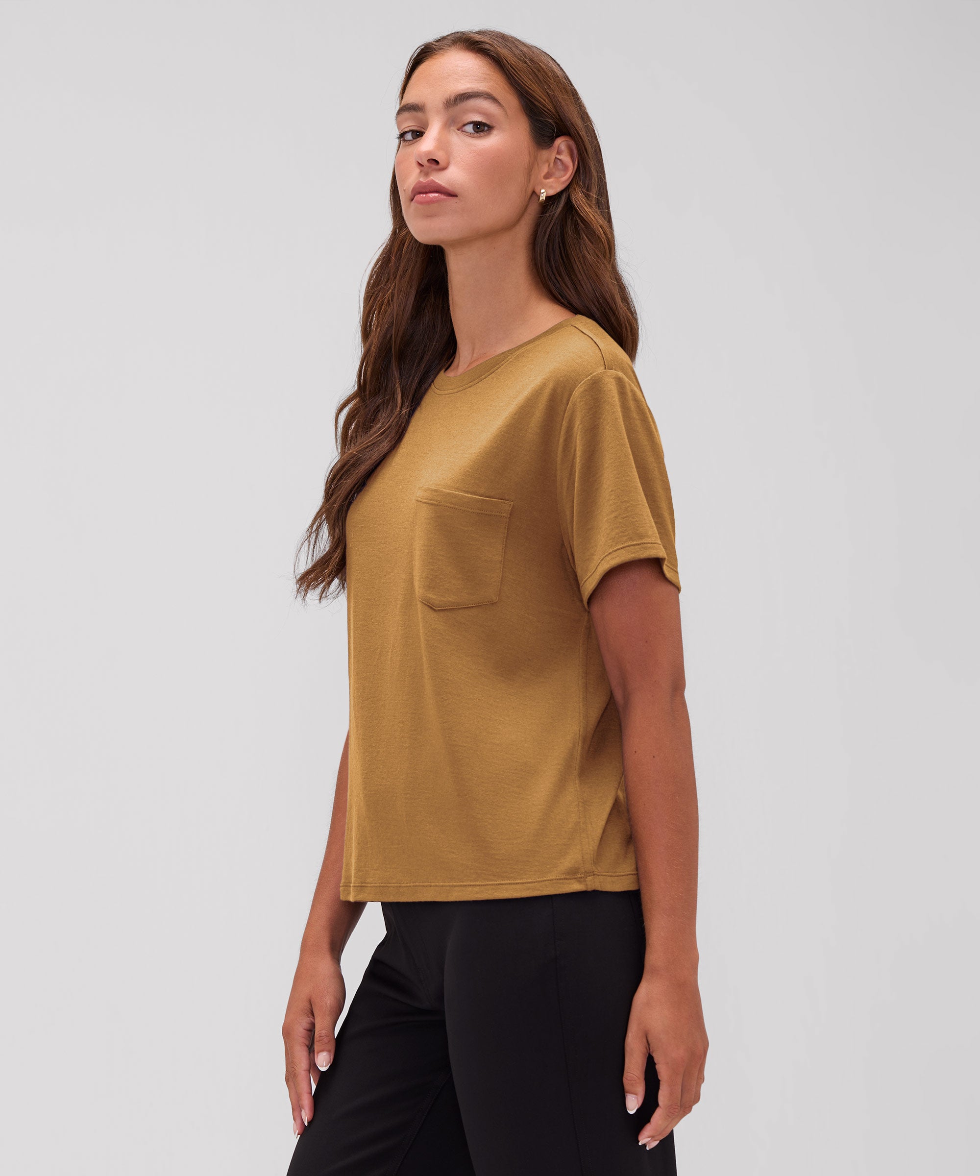 Women's Merino Boxy Pocket Tee、mySite、noshort