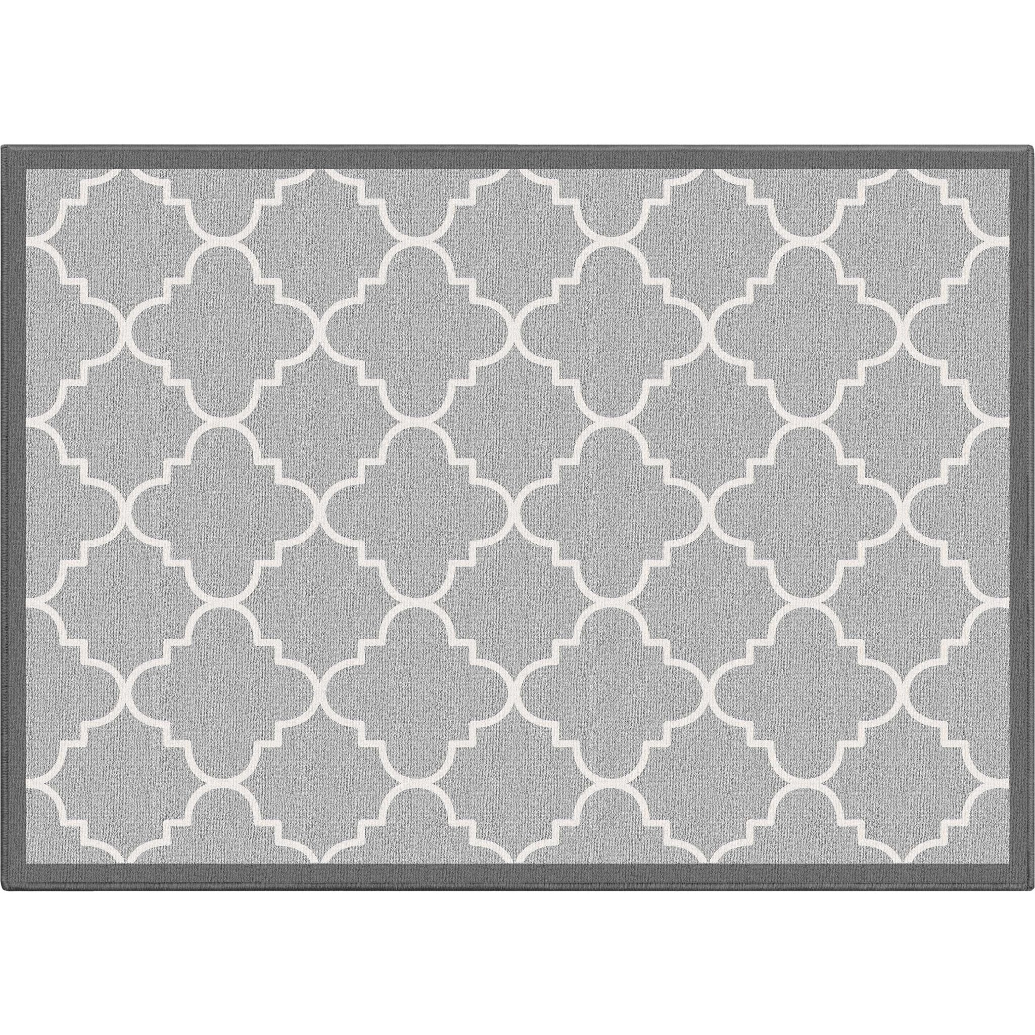 Brooklyn Trellis Grey Modern Flat-Weave Cotton Backing Rug、mySite、gigharbornorthrealestate