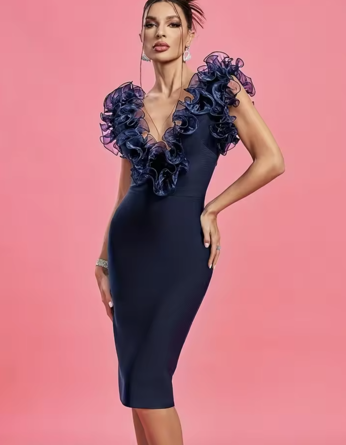  Neeka Dress (Navy Blue)、mySite、merchandisen