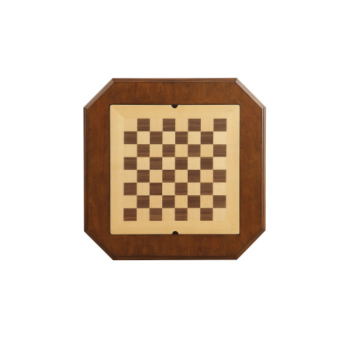 Bishop Cherry Finish Reversible Chess Checker Game Table w/Game Tray (Chess Fingures Not Included)、、casual