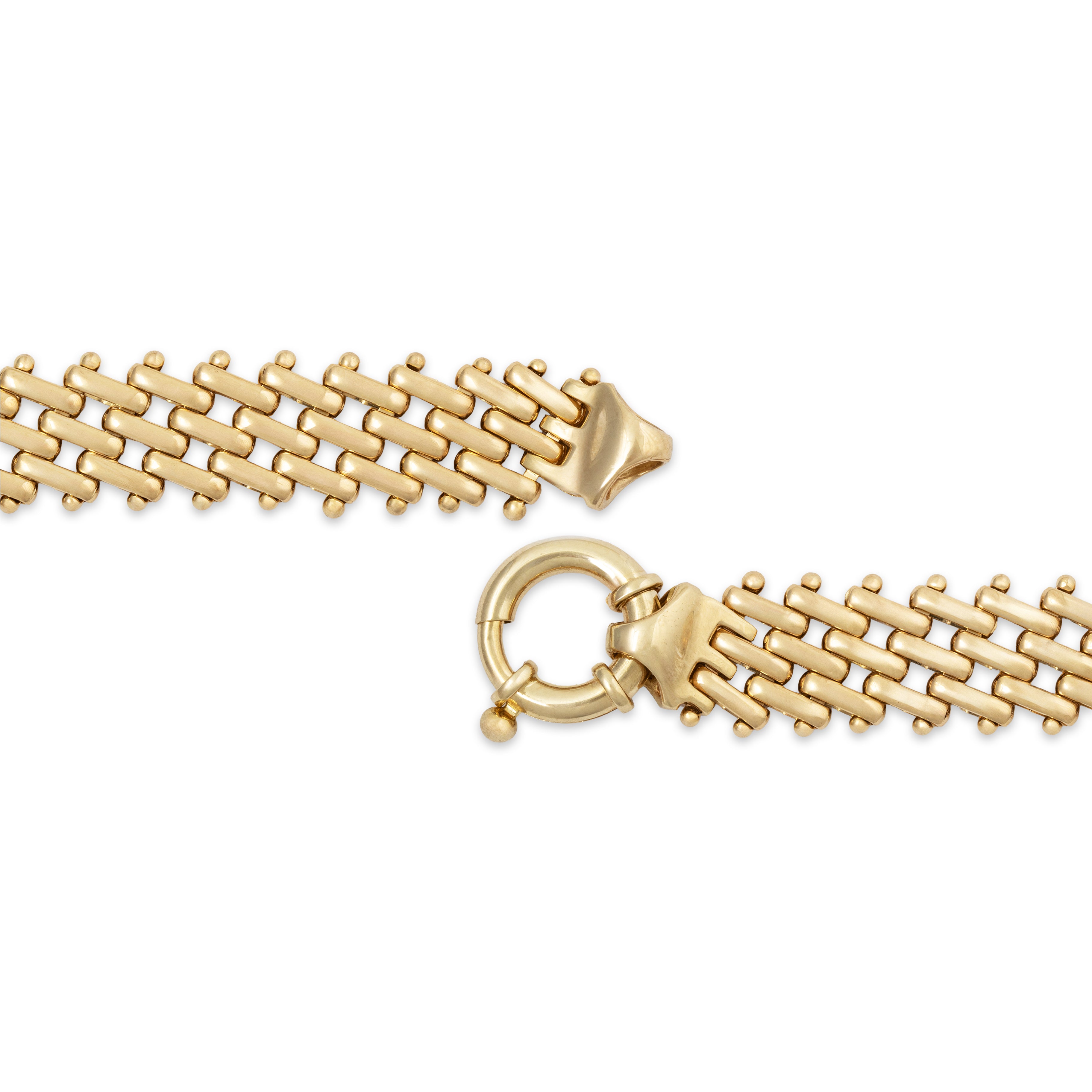 Vintage Italian 14k Yellow Gold Wonderful Woven Chain Bracelet 6.75、mySite、hinf8tx79