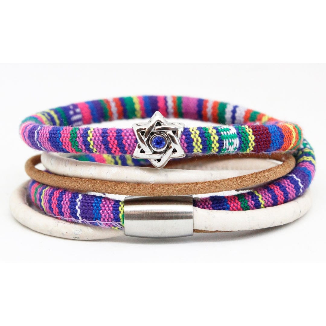 Swarovski Star of David Wrap Bracelet - Pink and Purple、mySite、topwebapps