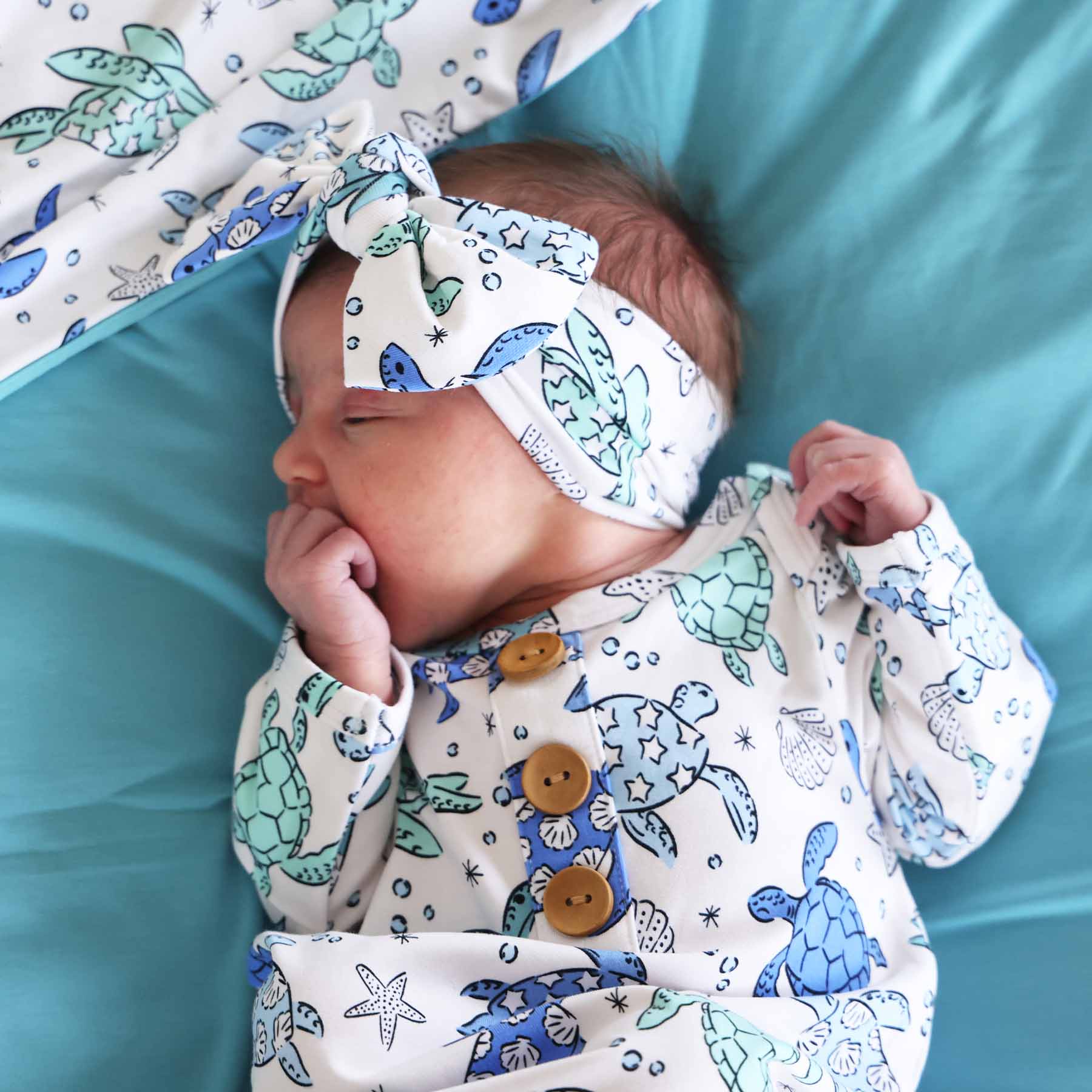  Sea Turtle Splash Knit Large Bow Headwrap、mySite、layawaytickets