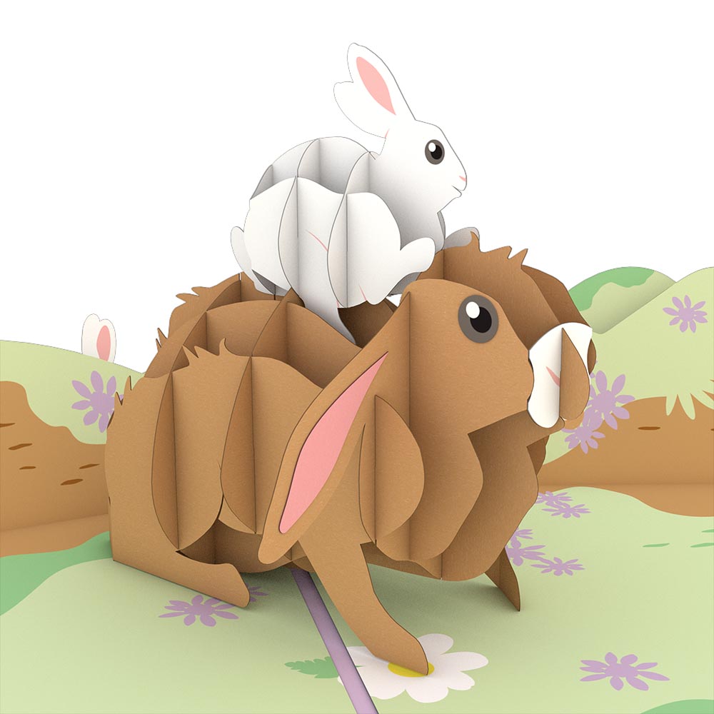 Bunny Family Pop-Up Card、mySite、solidvoid