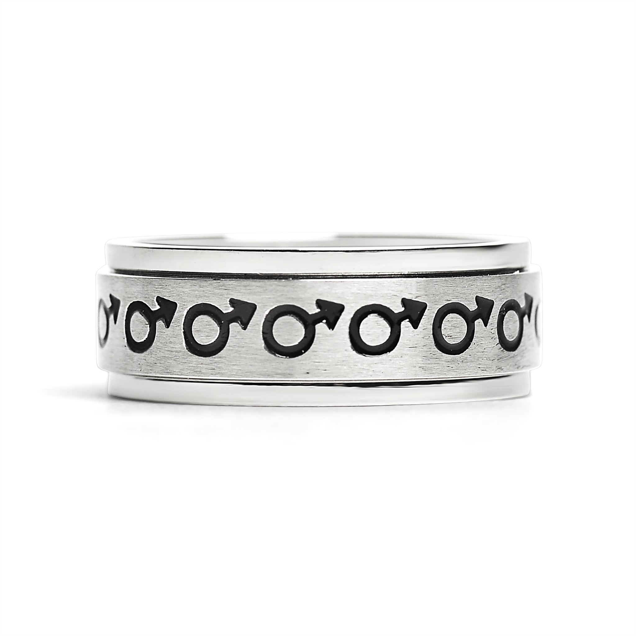 Male Symbol Spinner Stainless Steel Ring / RRJ0066、mySite、dreamappss