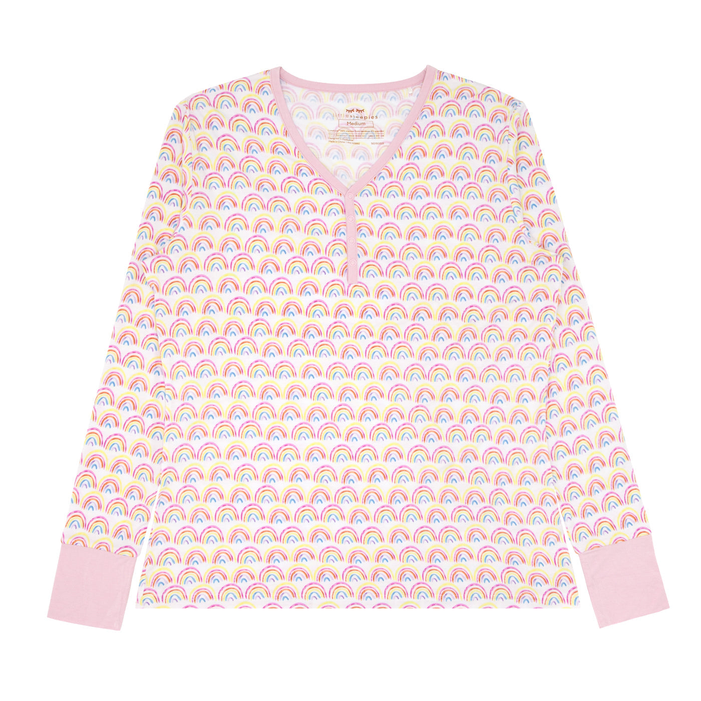 Pastel Rainbows Women's Pajama Top、mySite、g9winljtr