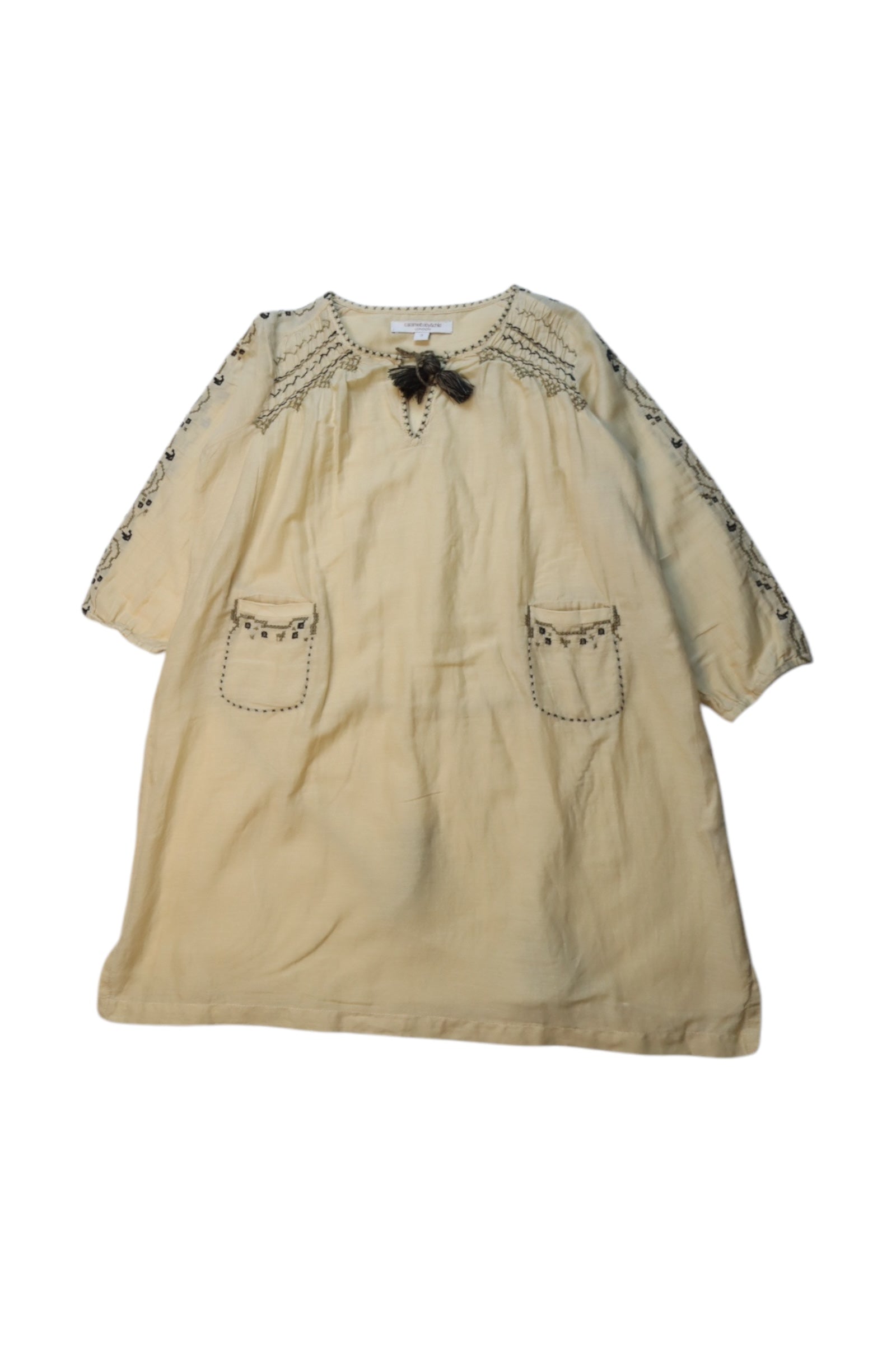 Caramel Baby & Child Embroidered Long Sleeve Dress 3T、mySite、g9winljtr