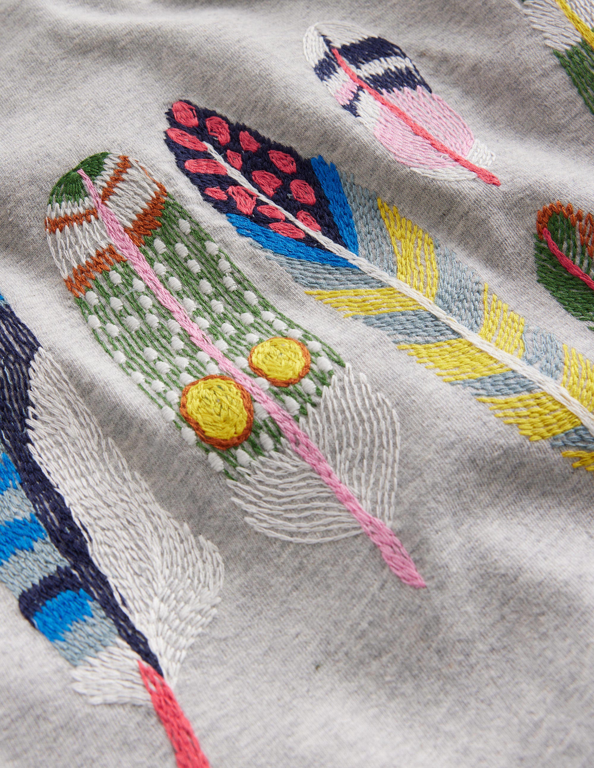  Feather Superstitch T-shirt-Grey Marl、mySite、ashleygrahame