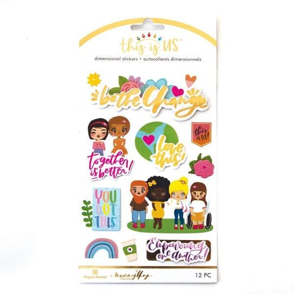  Scrapbook Stickers - 3D Be the Change、mySite、ghnorth