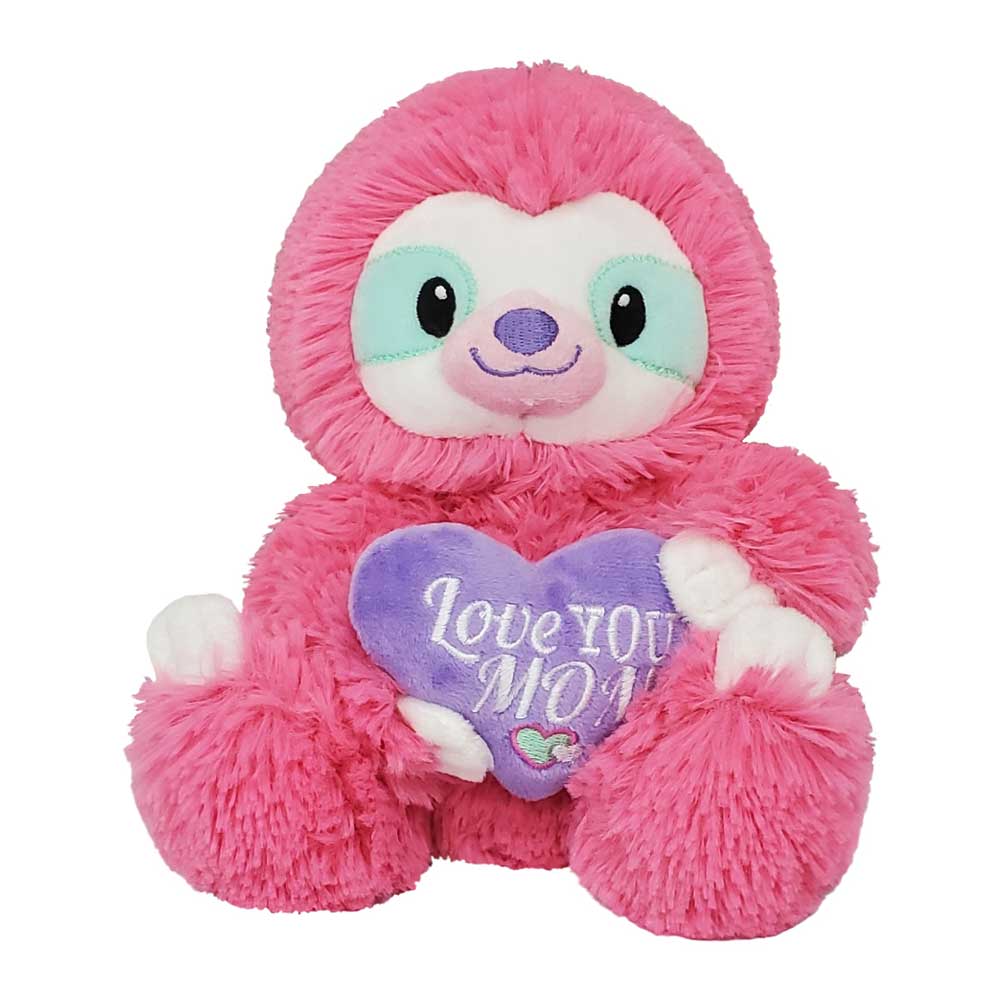 7.5IN SLOTH HOLDING LOVE YOU MOM HEART、mySite、g9winljtr
