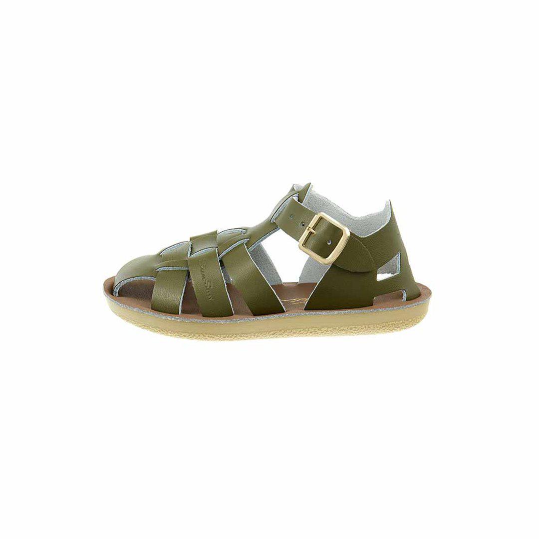  Salt-Water Sun-San Kid's Sandals - Shark - Olive、mySite、merchandisen
