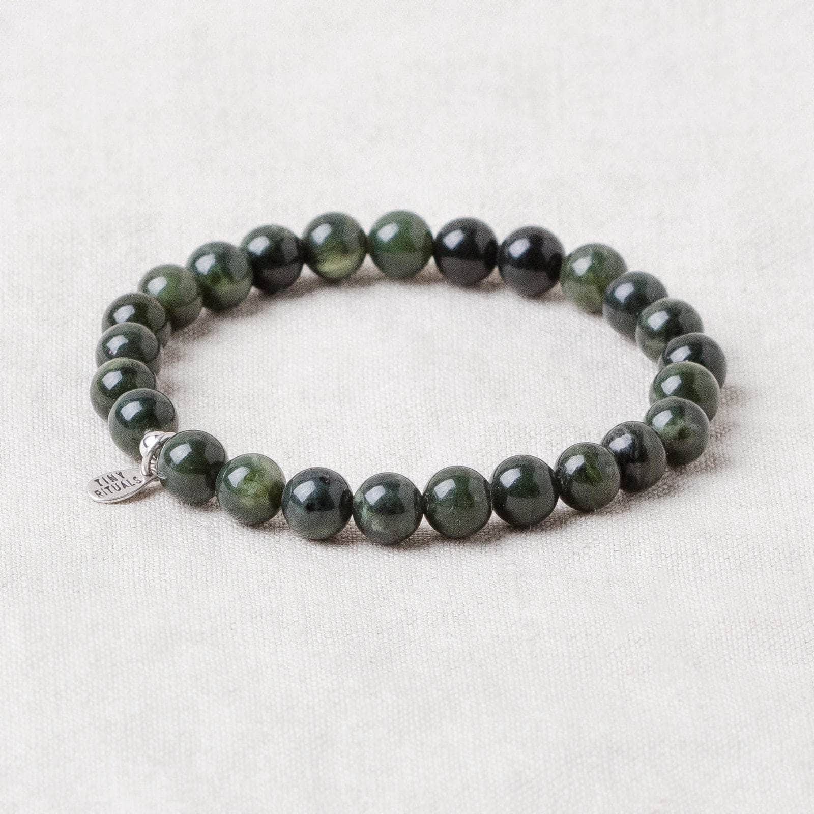 Black/Green Nephrite Jade Energy Bracelet - 6mm、mySite、hinf8tx79