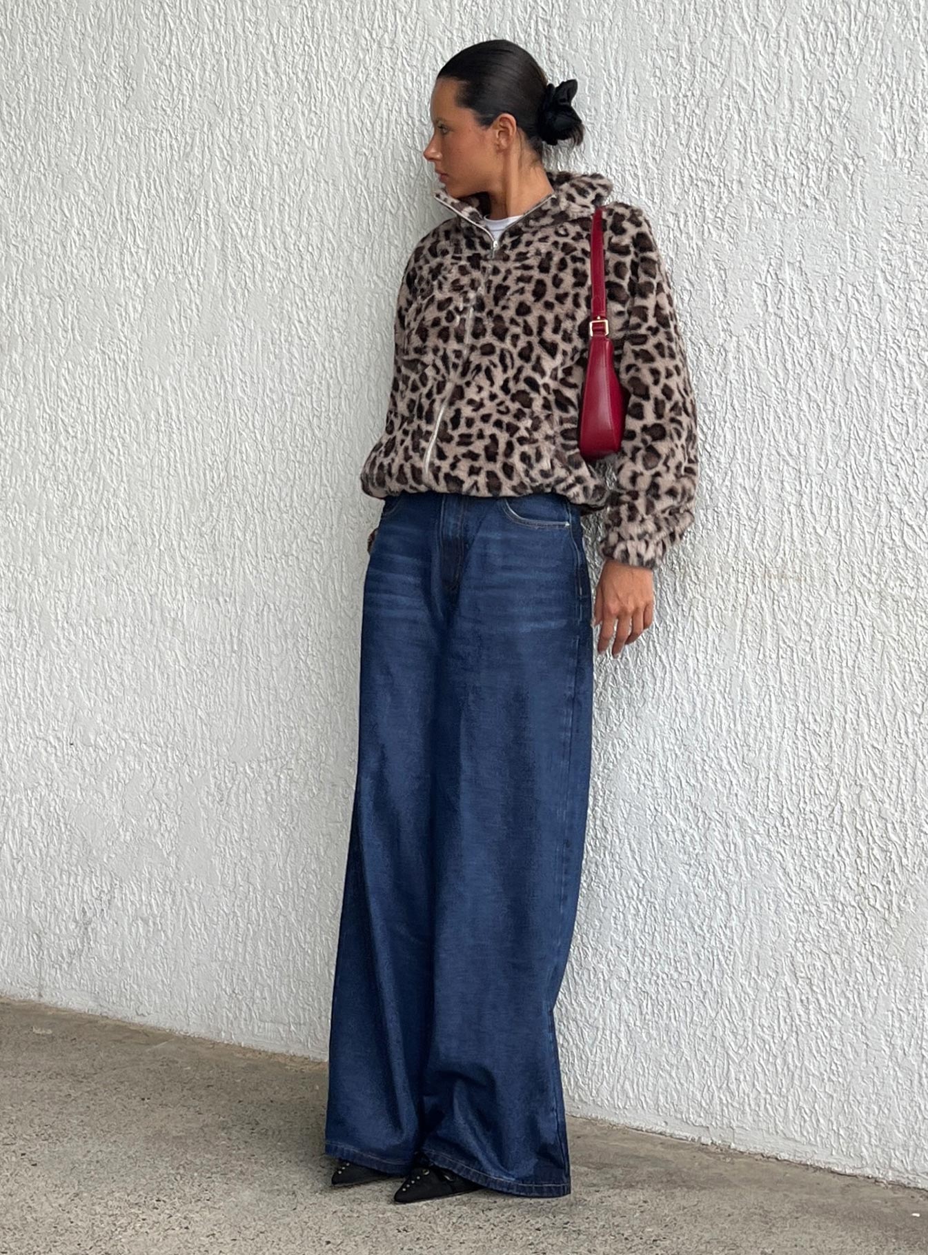 Naylor Wide Leg Jeans Mid Blue Denim Tall、mySite、solidvoid