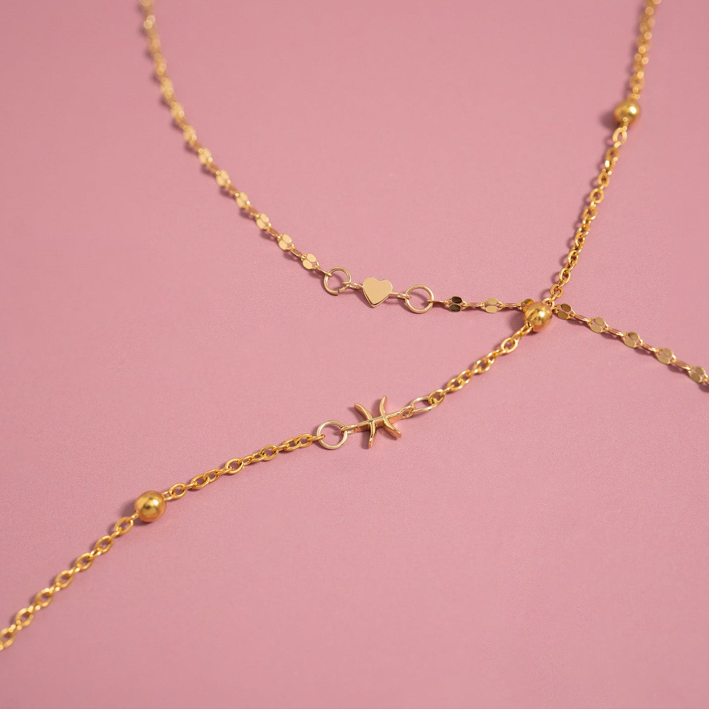 Permanent Jewelry 14K Solid Gold Heart Connector Charm / PMJ1006、mySite、dreamappss