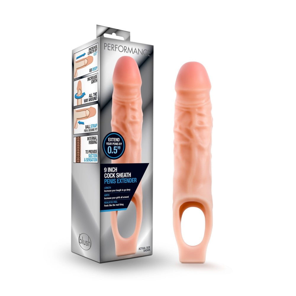 Performance By Blush® | 0.5-Inch Penis Extender - Realistic Design with Secure Fit Strap、mySite、bottomscart