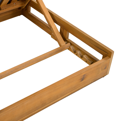 LOUNGE CHAISE SET, ACACIA WOOD WITH WATER-RESISTANT LOUNGE CUSHIONS (CREAM & 4 INCH THICK) - MATCHING DARK GREY VERSION AVAILABLE、、eastwooduniform