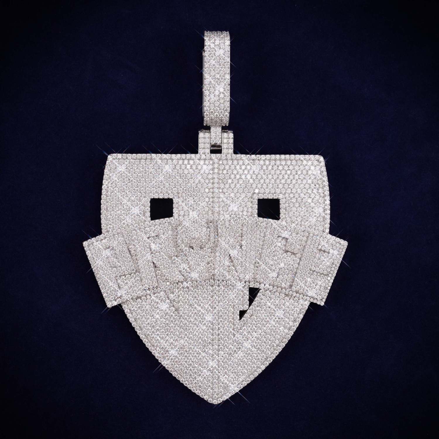 PRINCE Custom Logo Moissanite Pendant 14K Gold、mySite、hinf8tx79