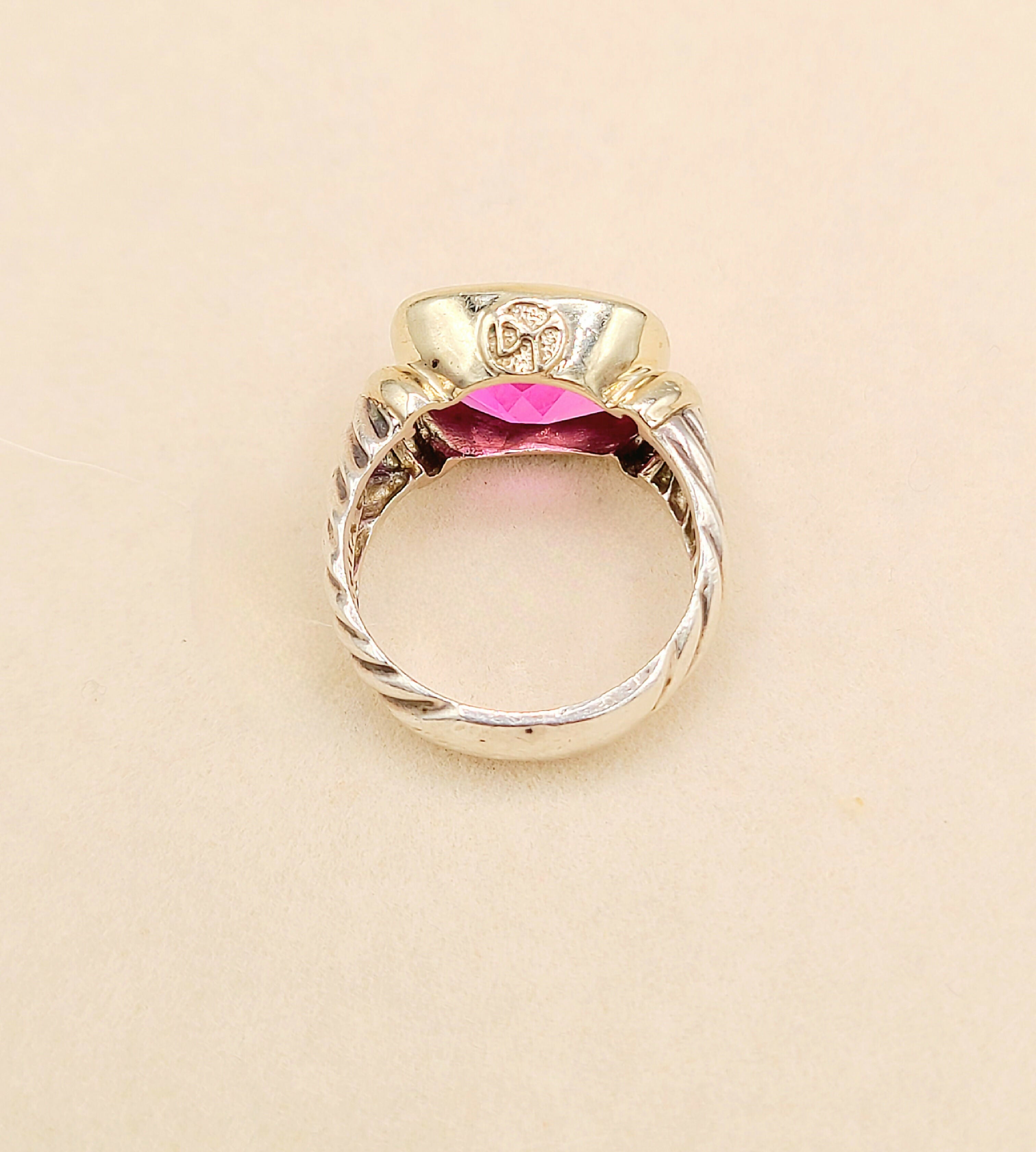 David Yurman Noblesse Ring Pink Tourmaline Silver & 14K Gold、mySite、hinf8tx79