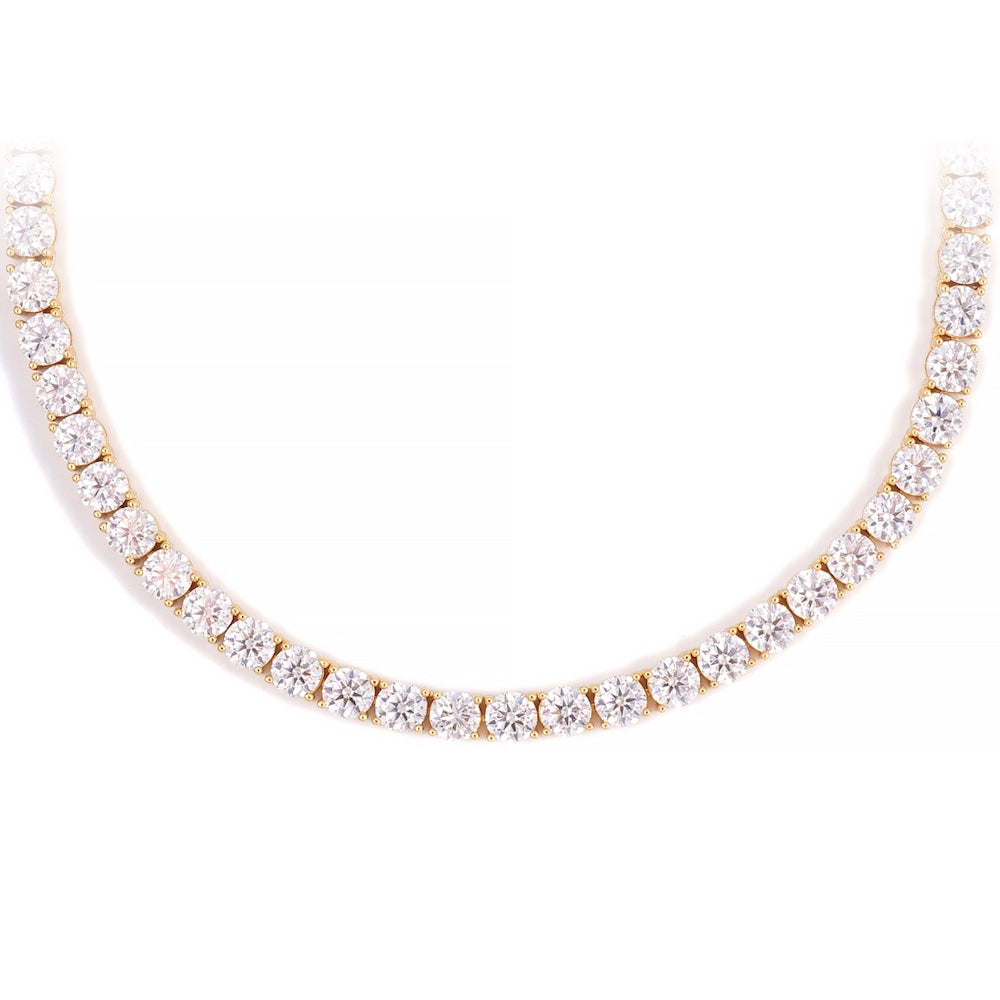 5MM Diamond Tennis Chain 14K Solid Yellow Gold、mySite、hinf8tx79