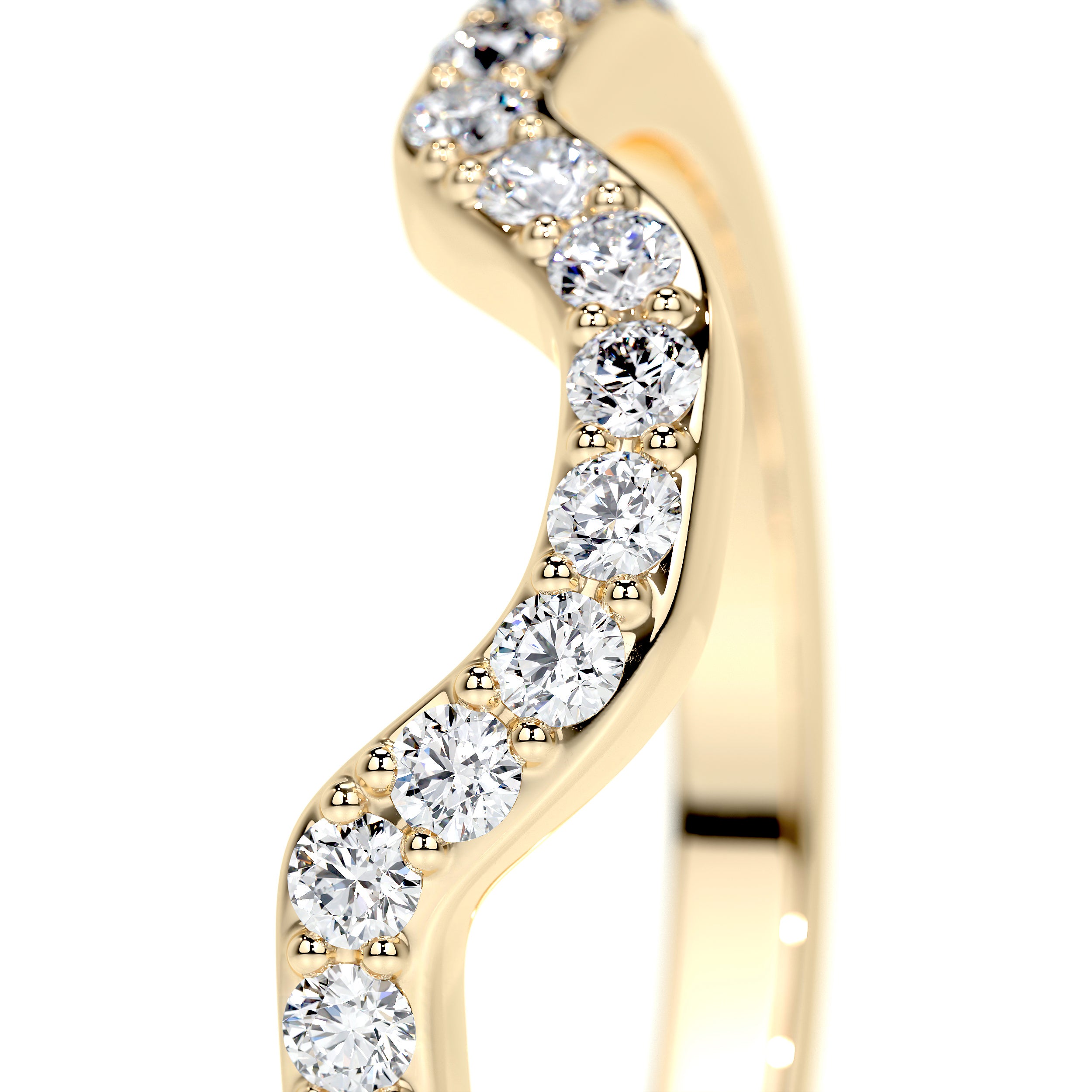 Nina Lab Grown Diamond Wedding Ring (0.2 Carat) -18K Yellow Gold、mySite、hinf8tx79