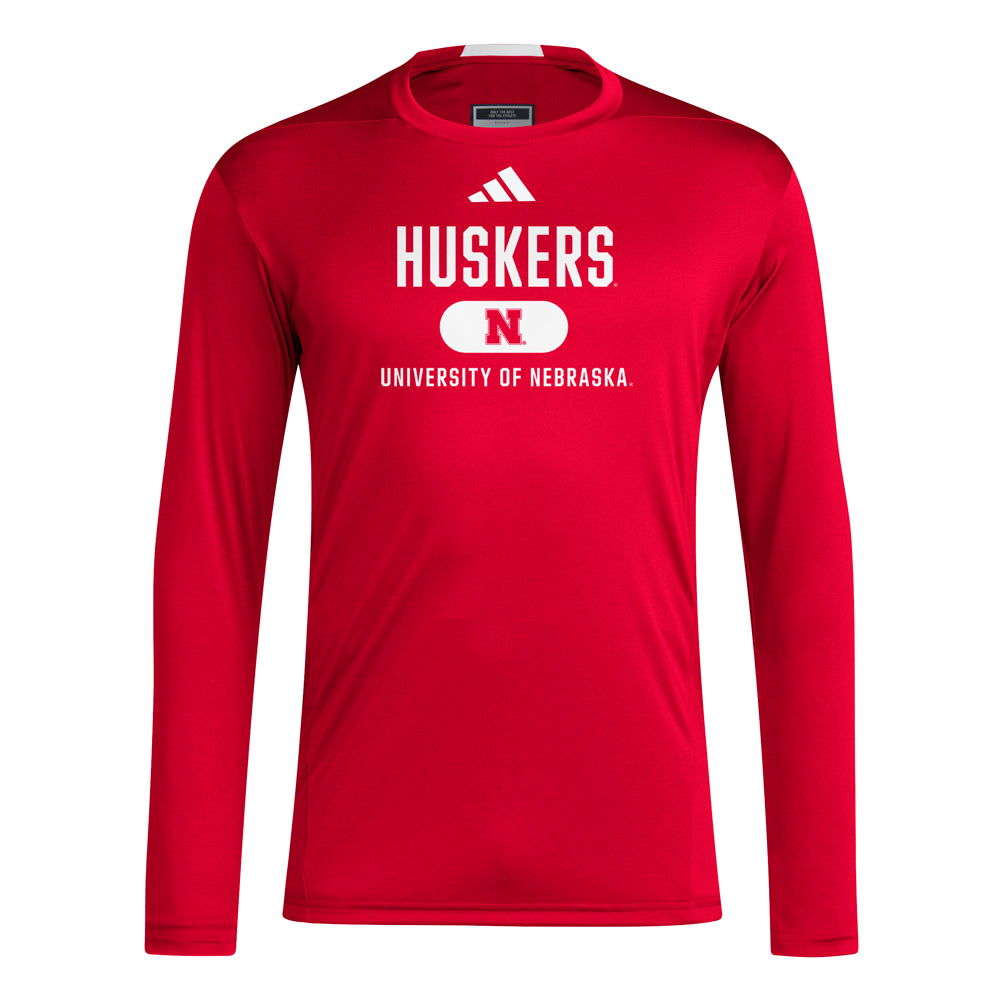 Nebraska D4T Logo Crew Neck Long Sleeve Athletic T-Shirt、mySite、gtrtttuynbv