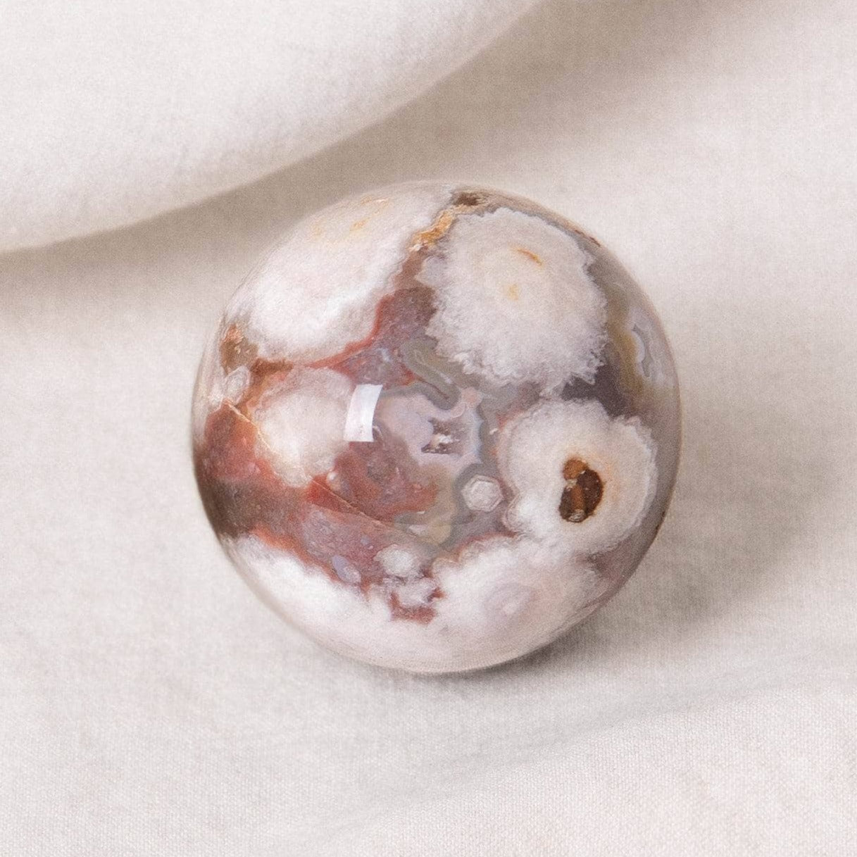 Sakura Cherry Blossom Agate Sphere with Tripod - AAA Premium Quality、mySite、hinf8tx79