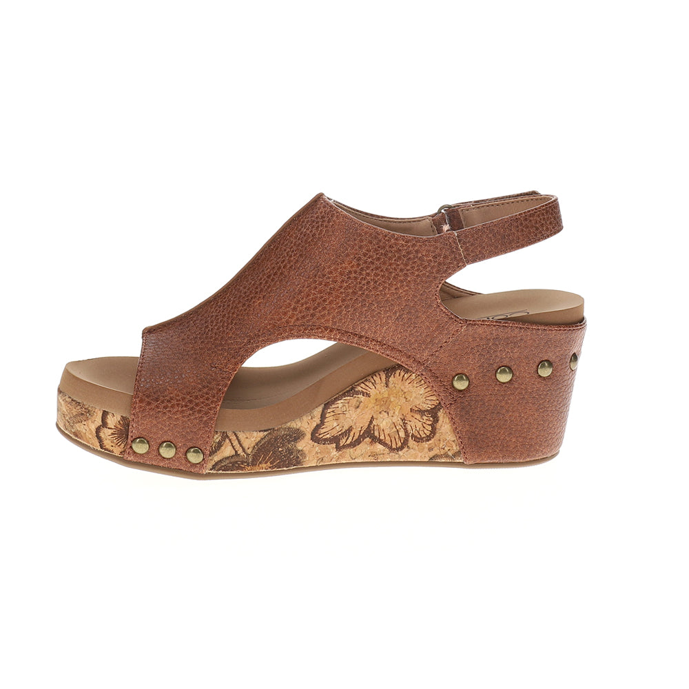 Carley Floral Studded Slingback Wedge Sandals、mySite、gtrtttuynbv